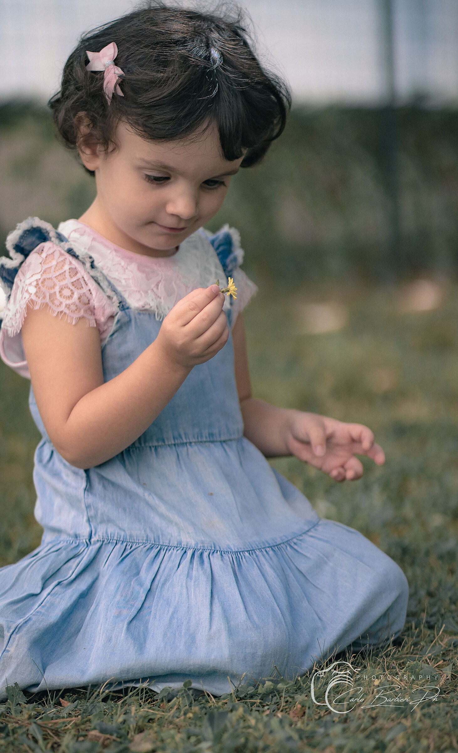 child and flower