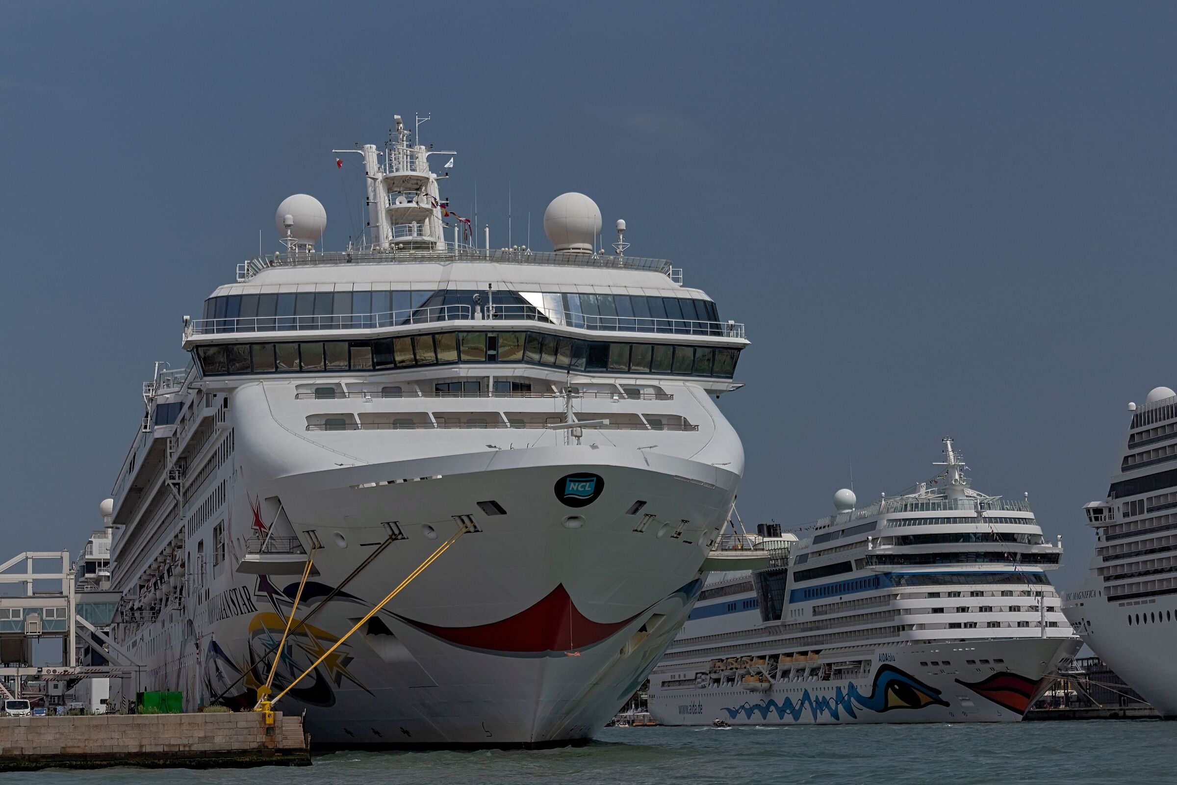 navi da crociera nel porto di Venezia 24/08/2019