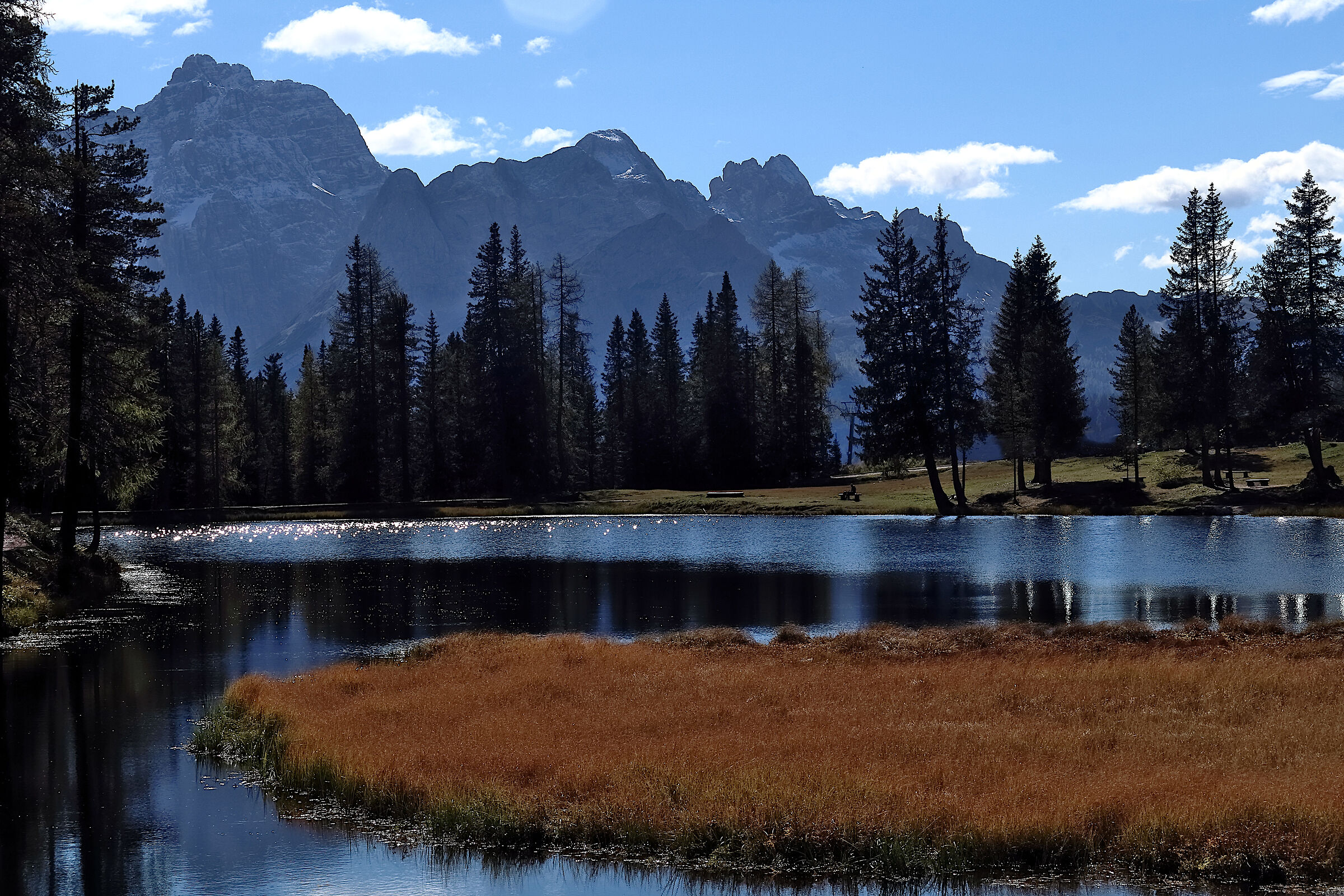 Halfway between Dobbiaco and Cortina