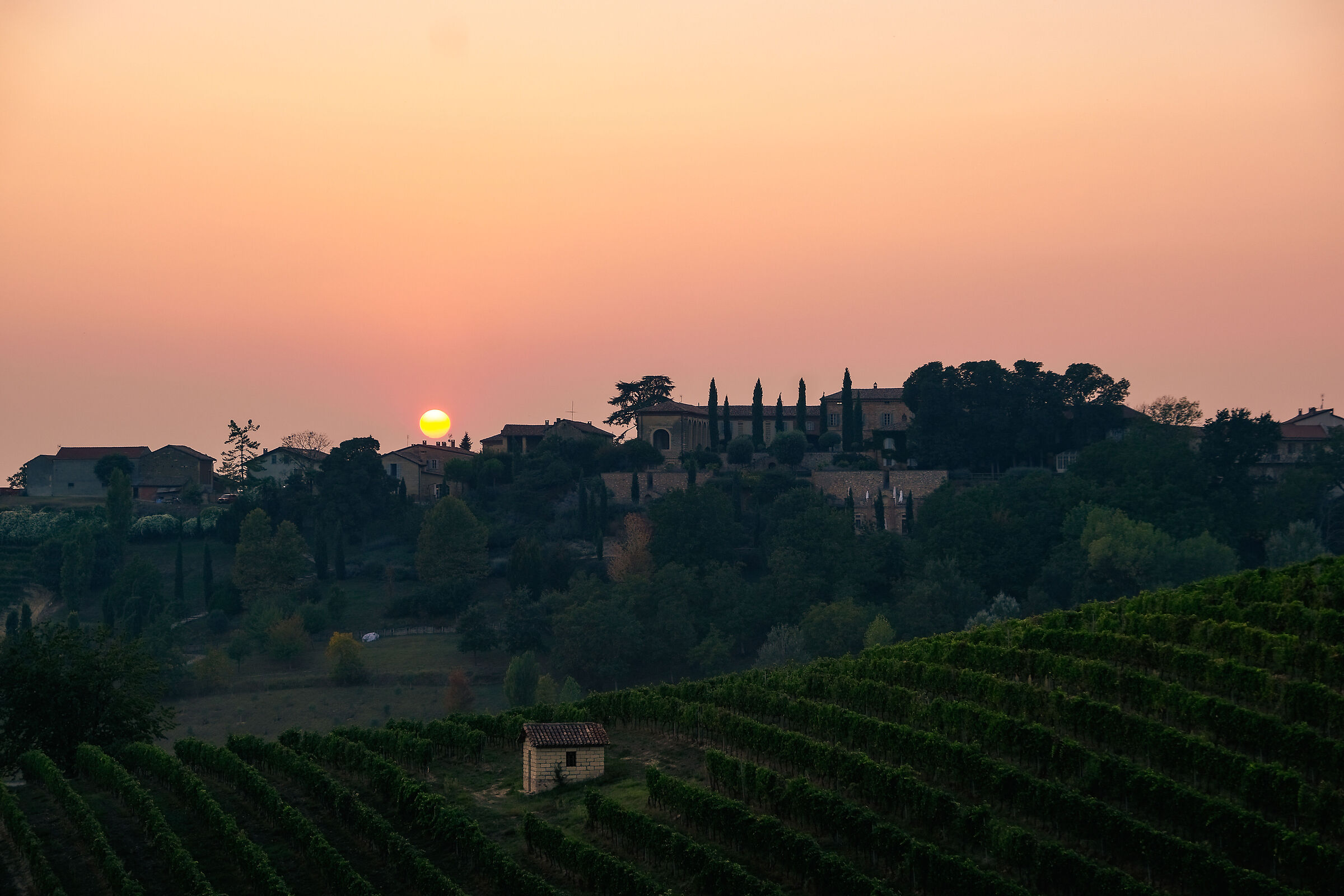 Sunset over the estate
