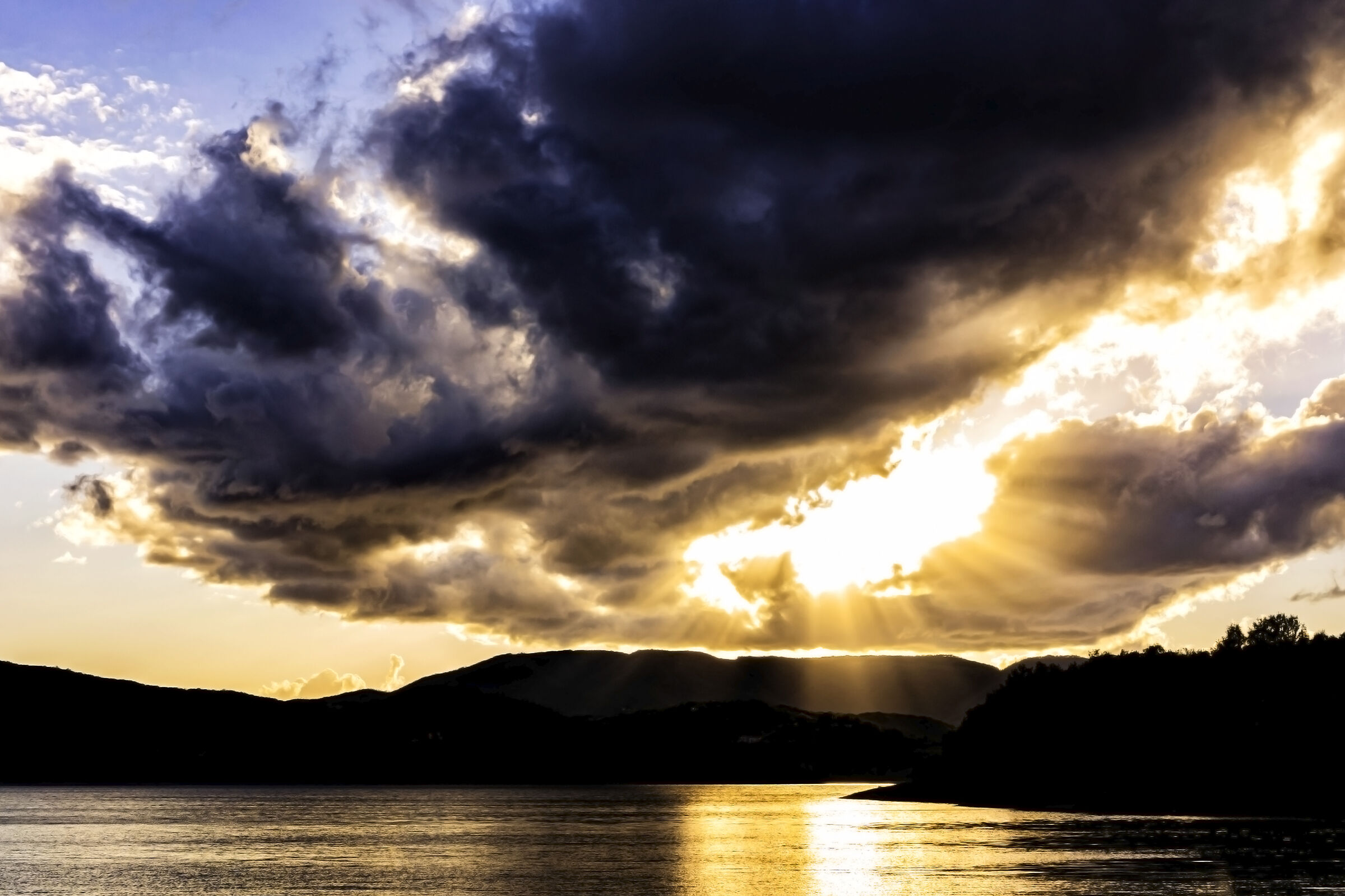 lake sunset