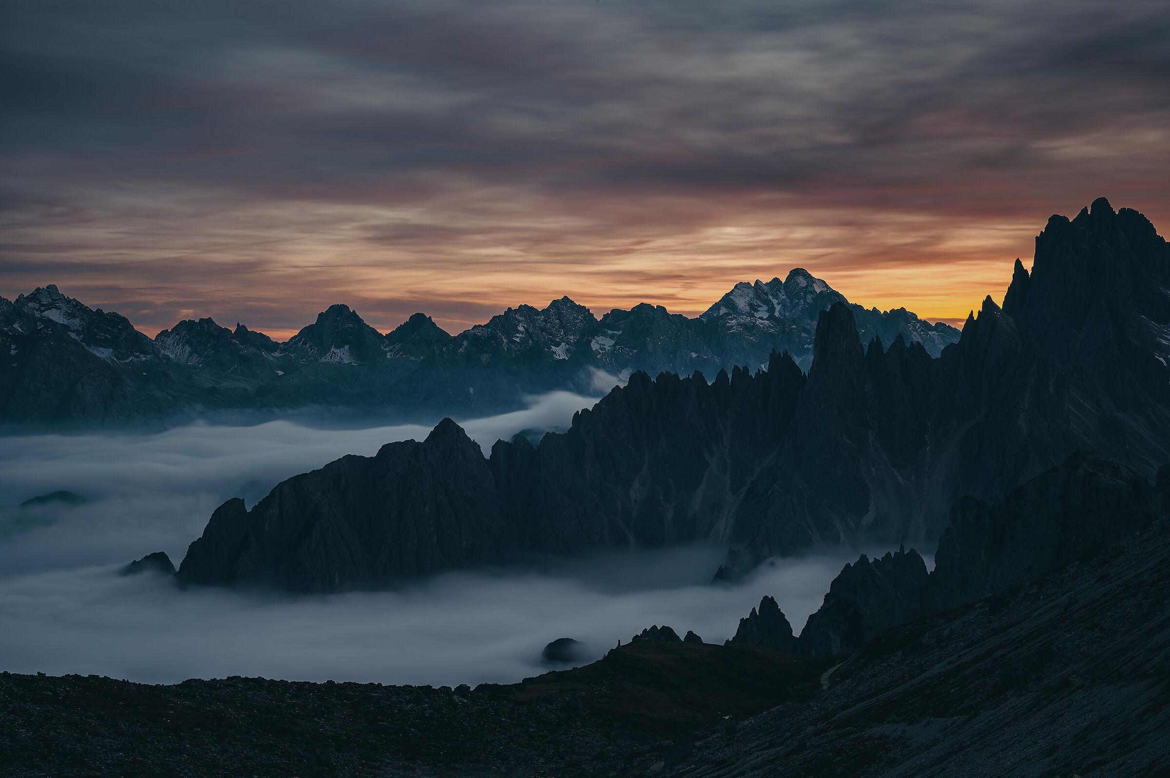 I Cadini di Misurina al tramonto