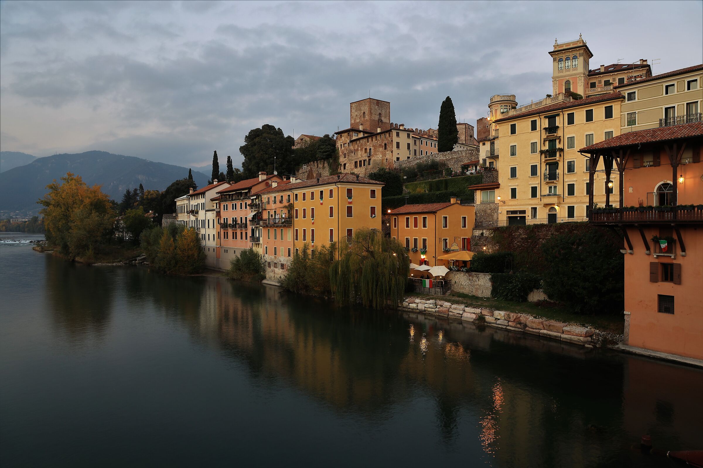 Il Brenta alle prime luci della sera