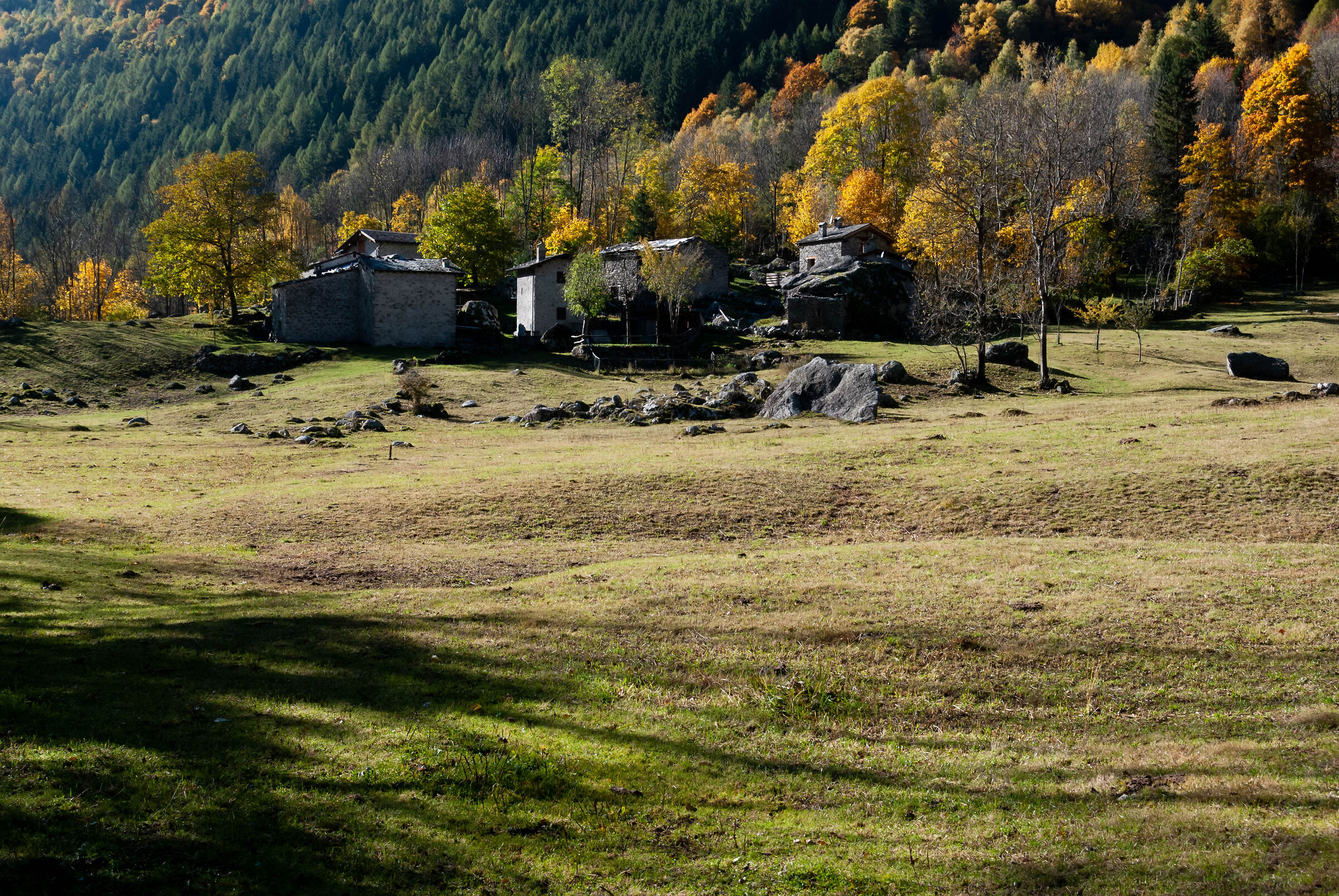 illuminated huts