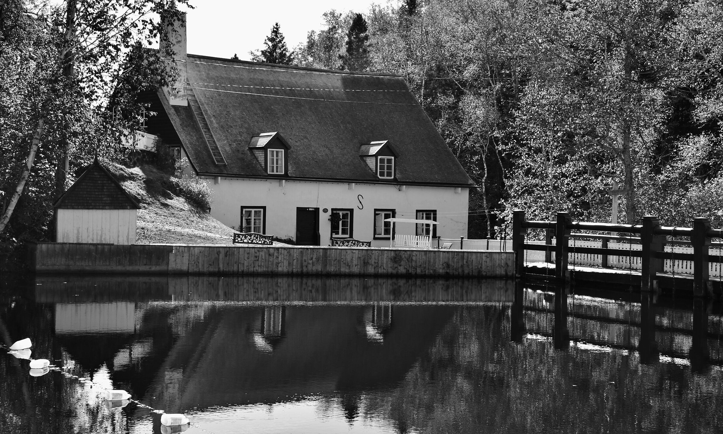 Ancestral mill with reflection