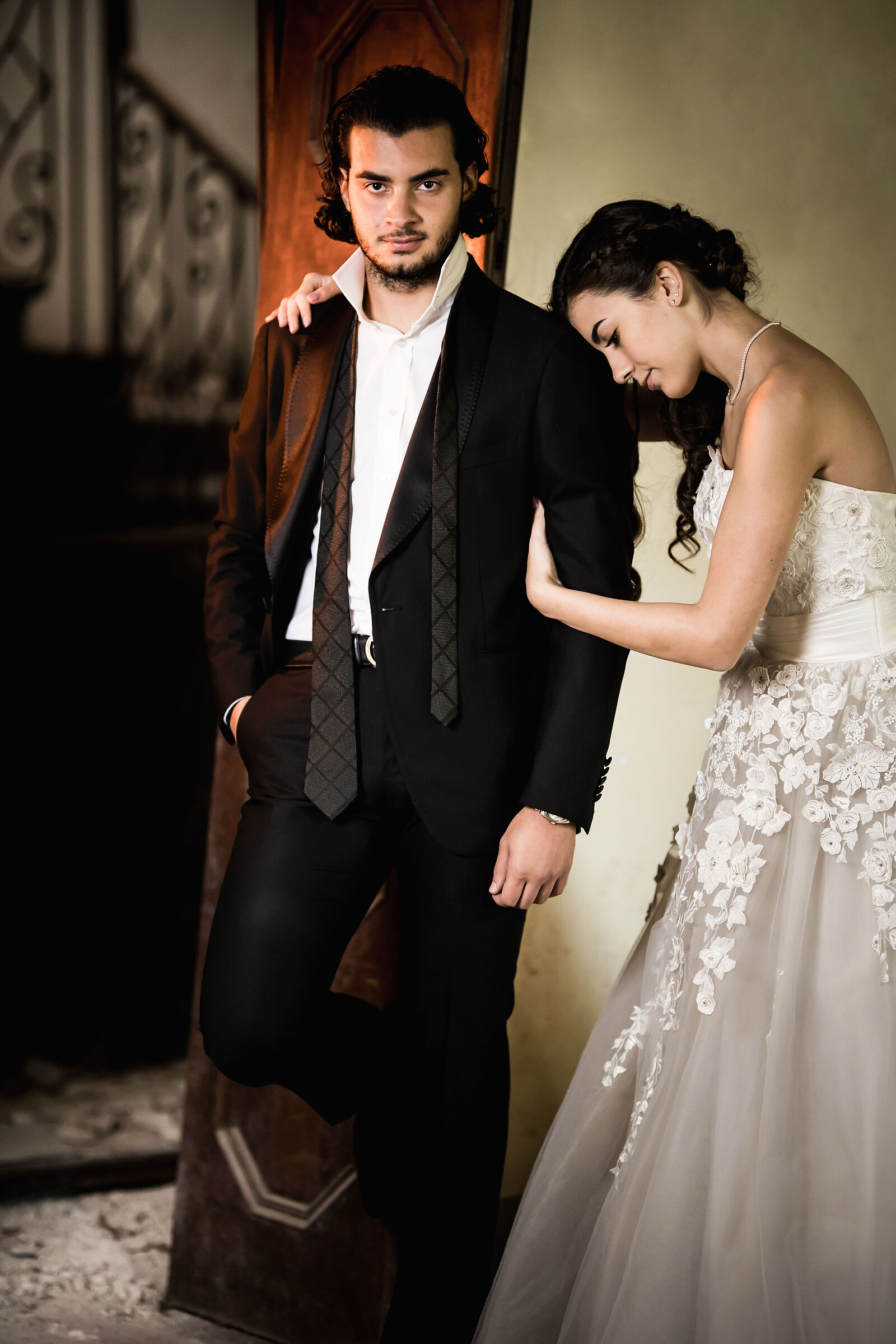 Shooting per Bonvicini abiti da sposa e sposo