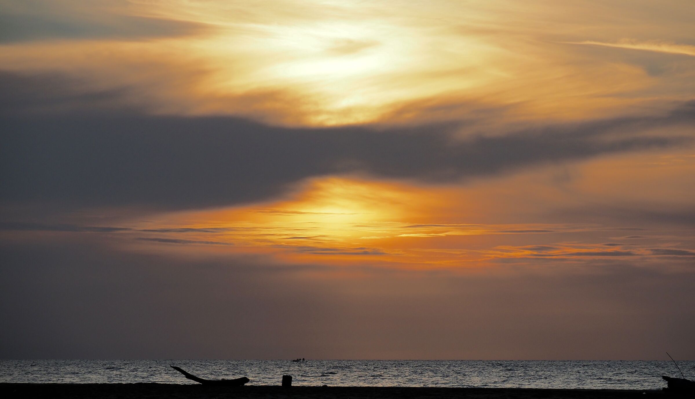 Sunset with two suns