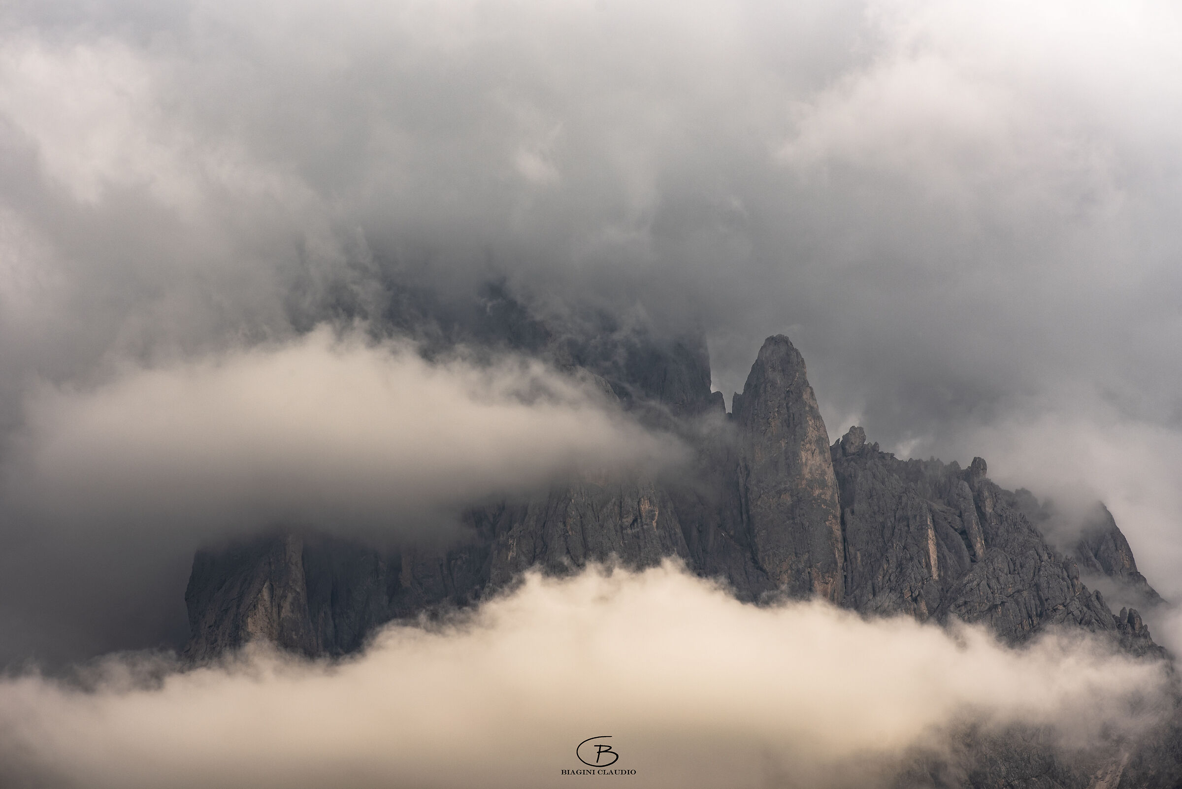 Wrapped in clouds.....