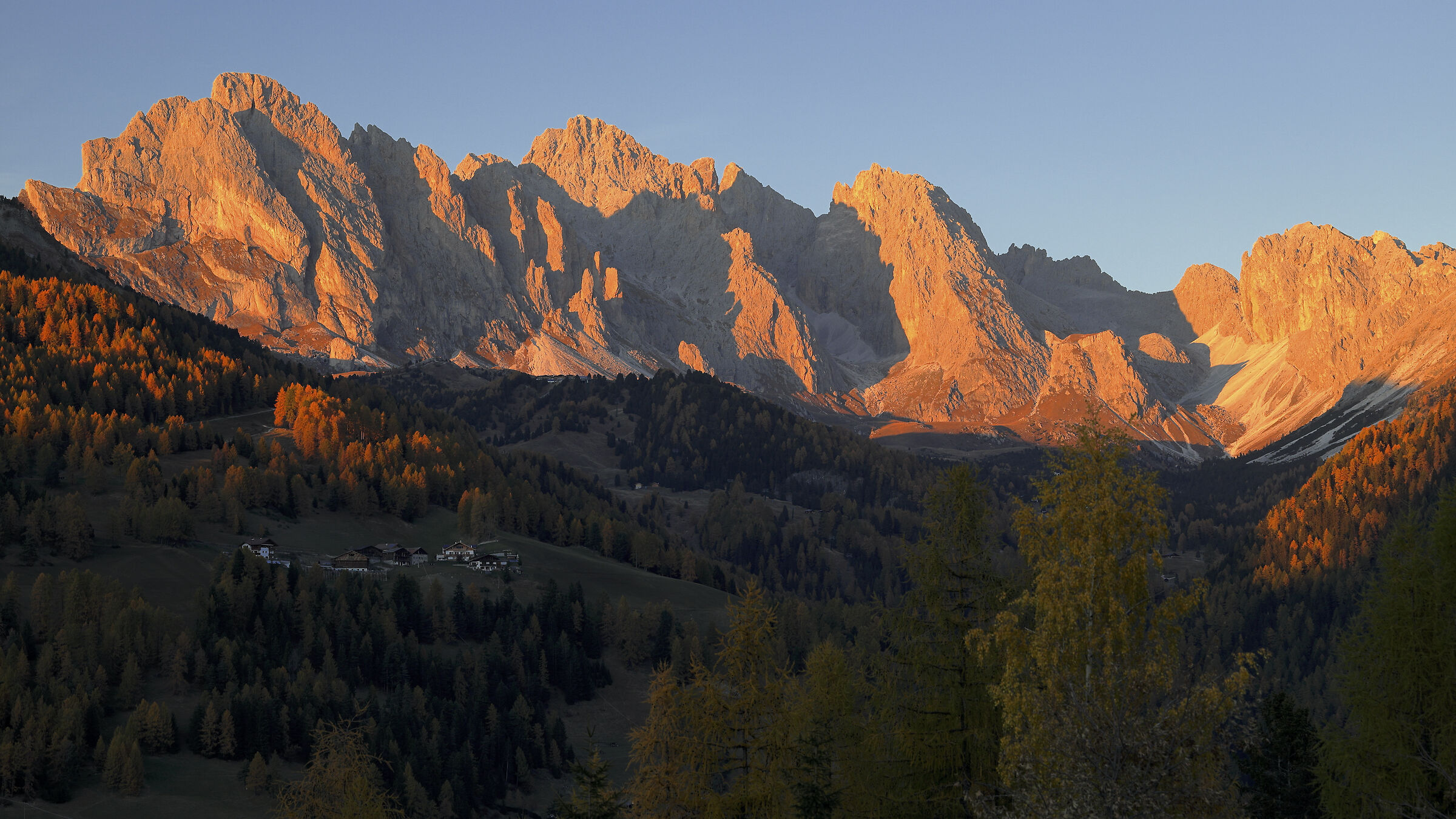 Sunset over the Odle