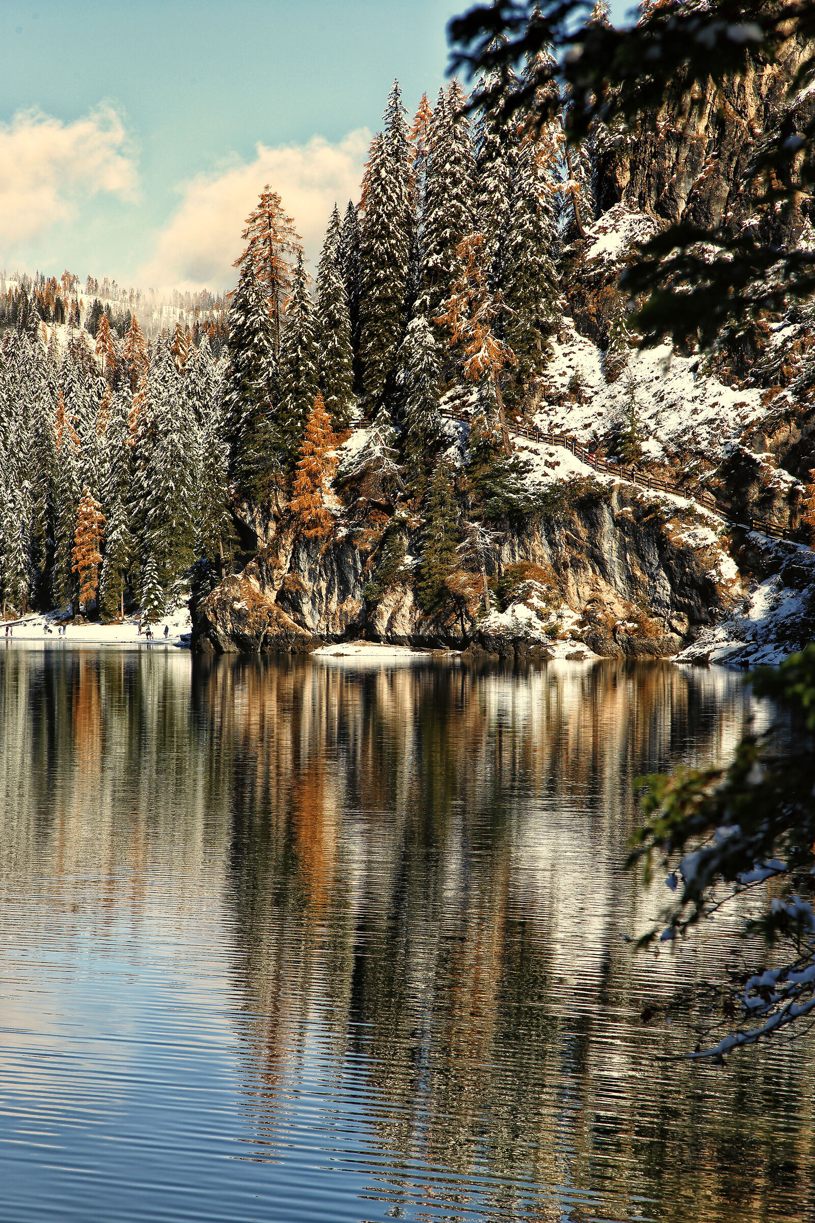 Braies finally the snow