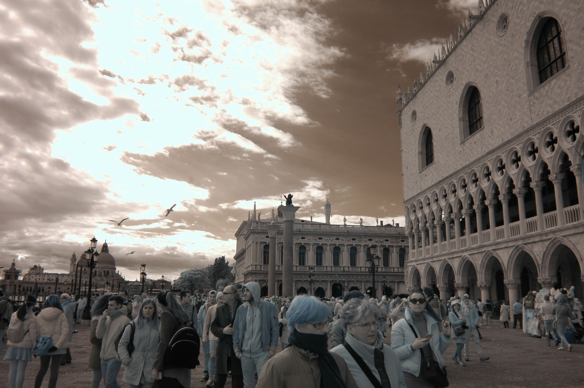 Folla sulla riva degli Schiavoni