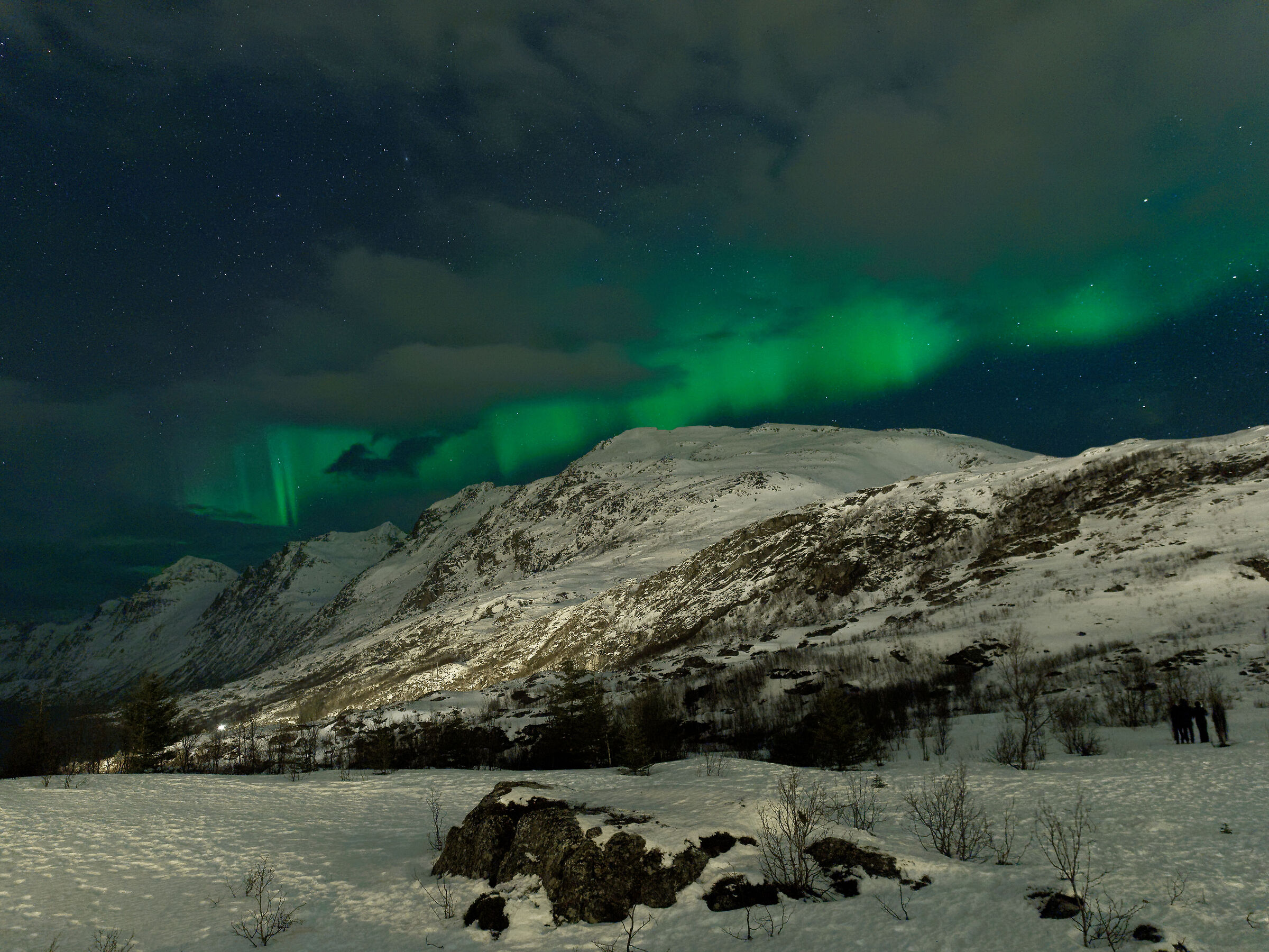 Una timida Aurora Boreale