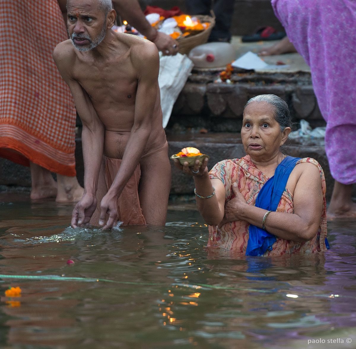 sui gath di Varanasi, un alba