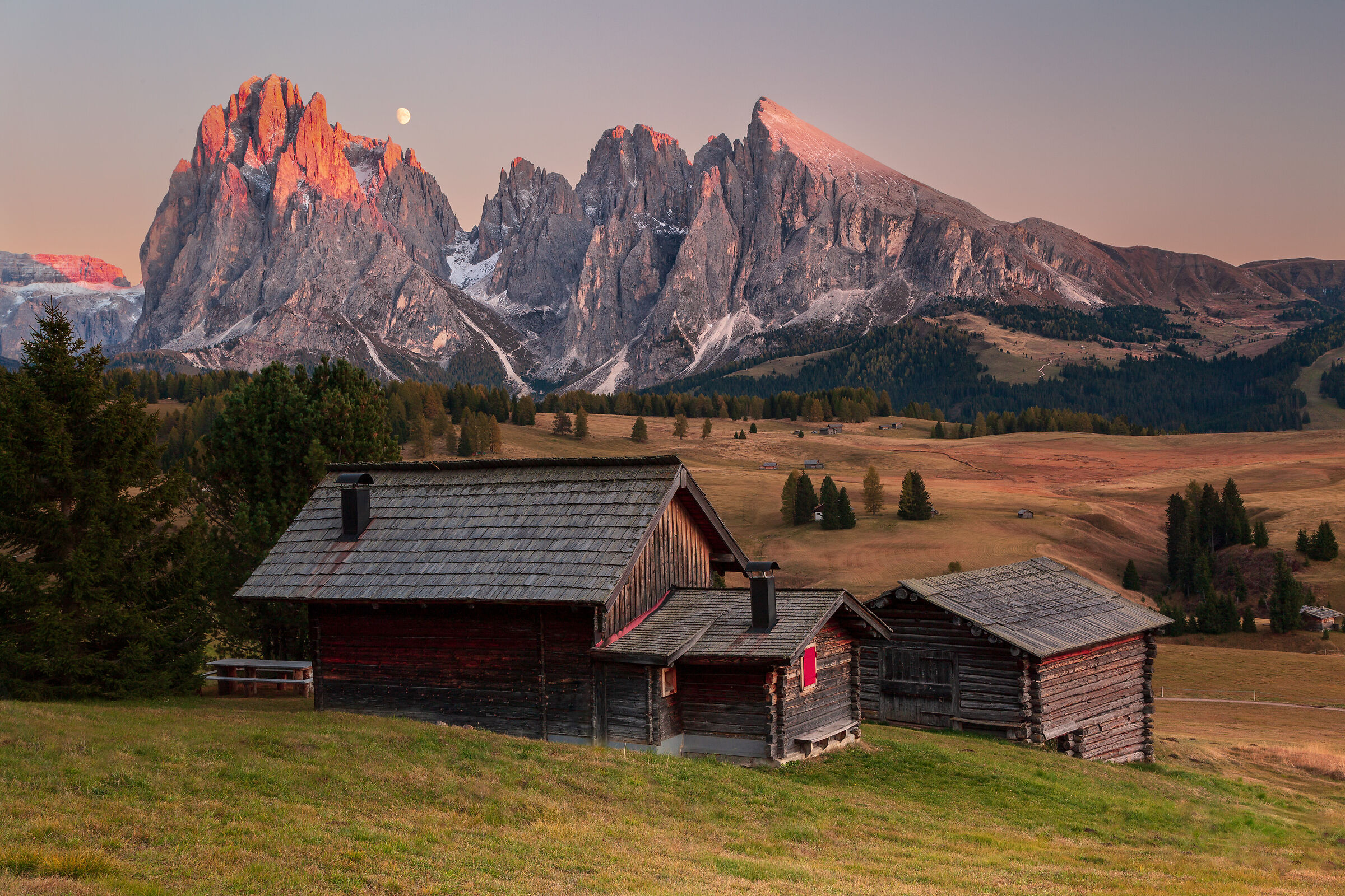 Sunset on the Alpe di Siusi
