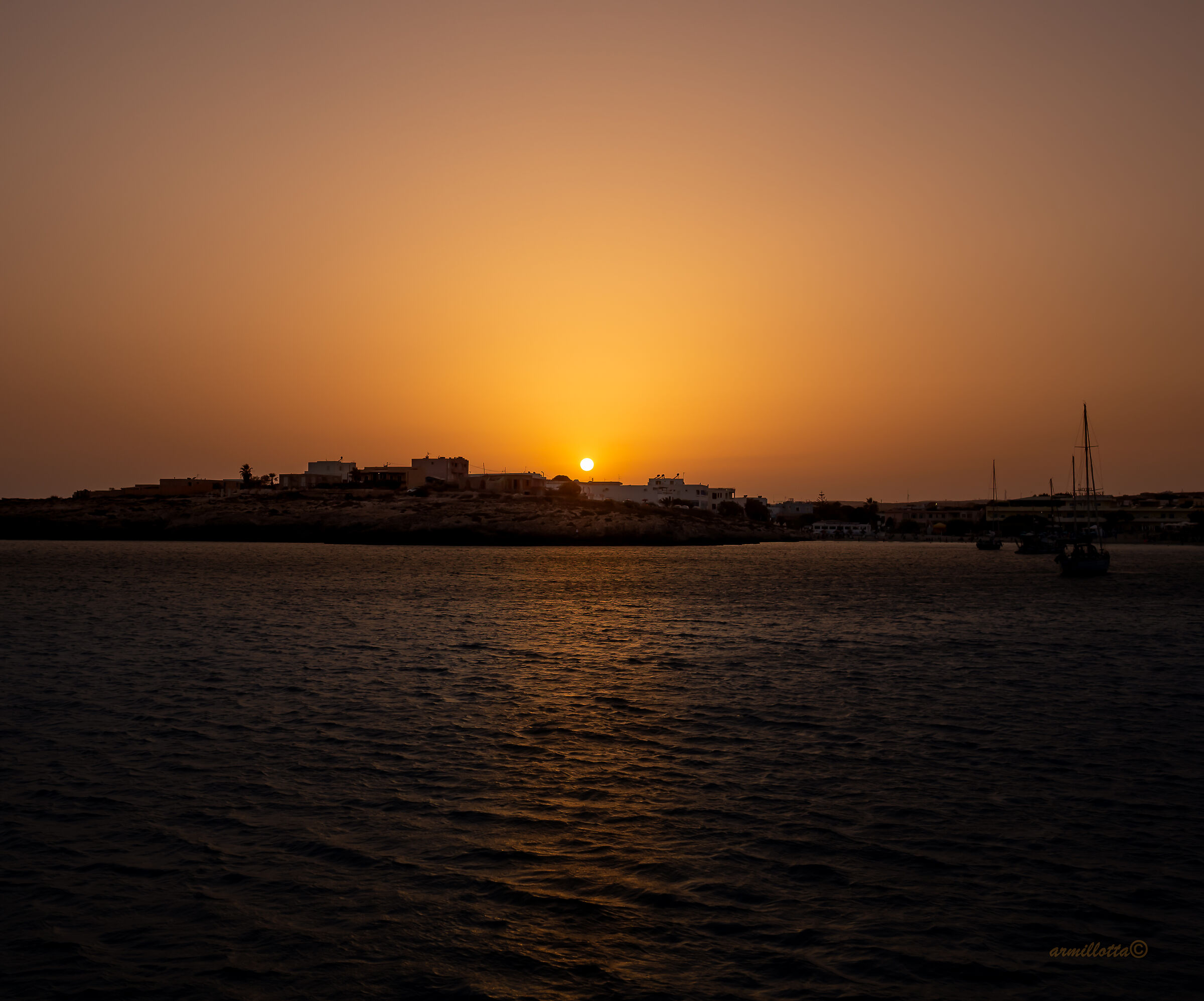 sunset lampedusa