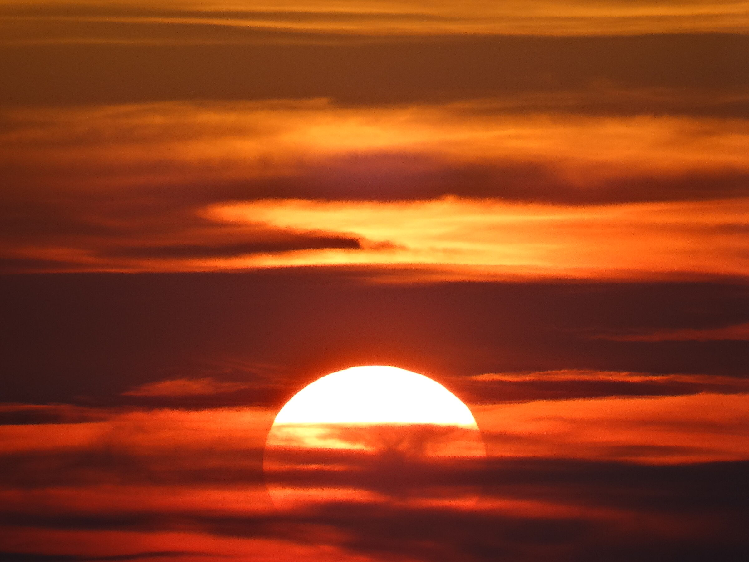 Sunset over the Mediterranean, on a cruise