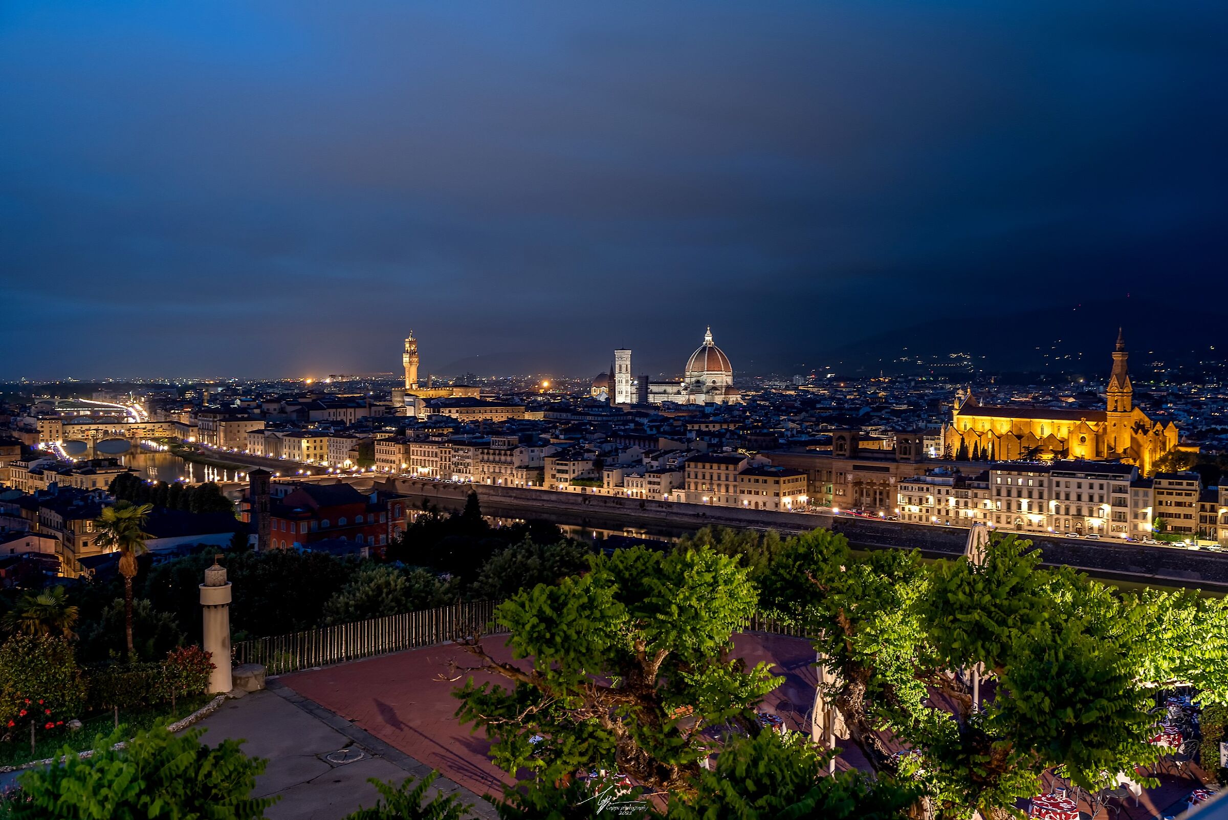 Firenze vista di notte da Piazzale Michelangelo