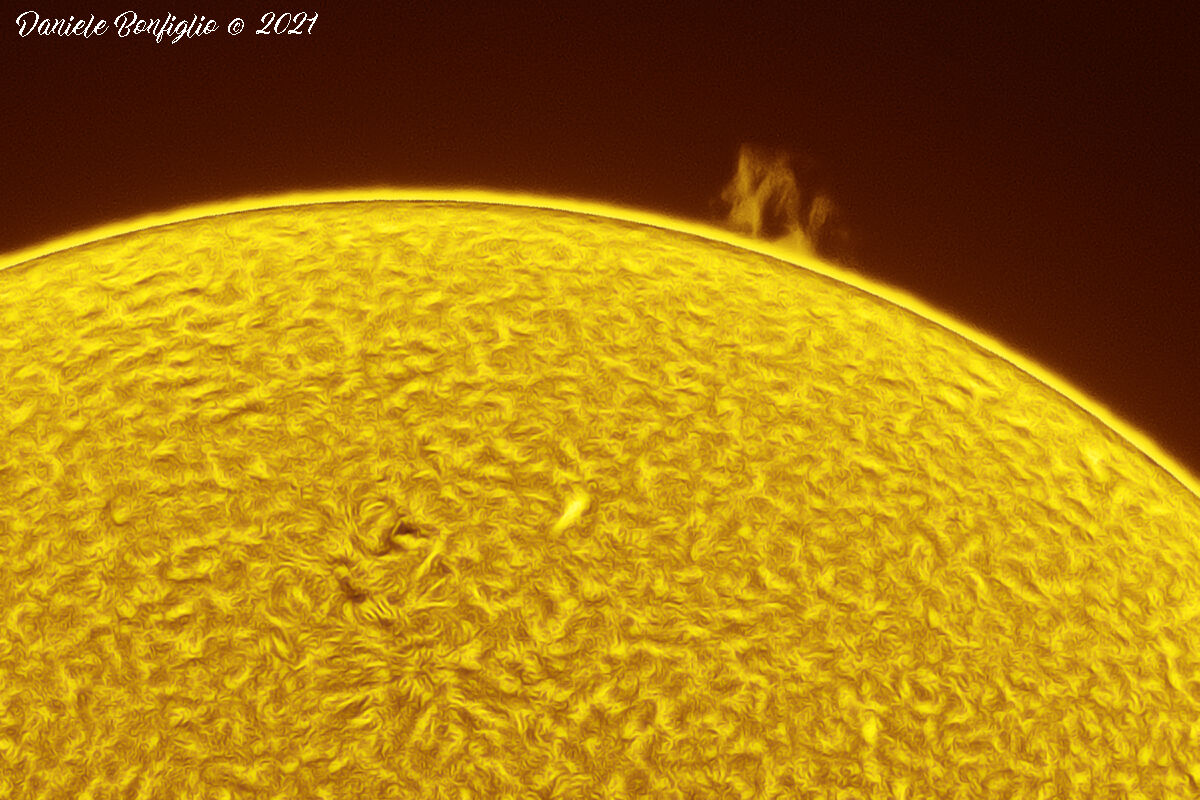 Sole in H-alpha del 23/09/2021 (dettaglio)