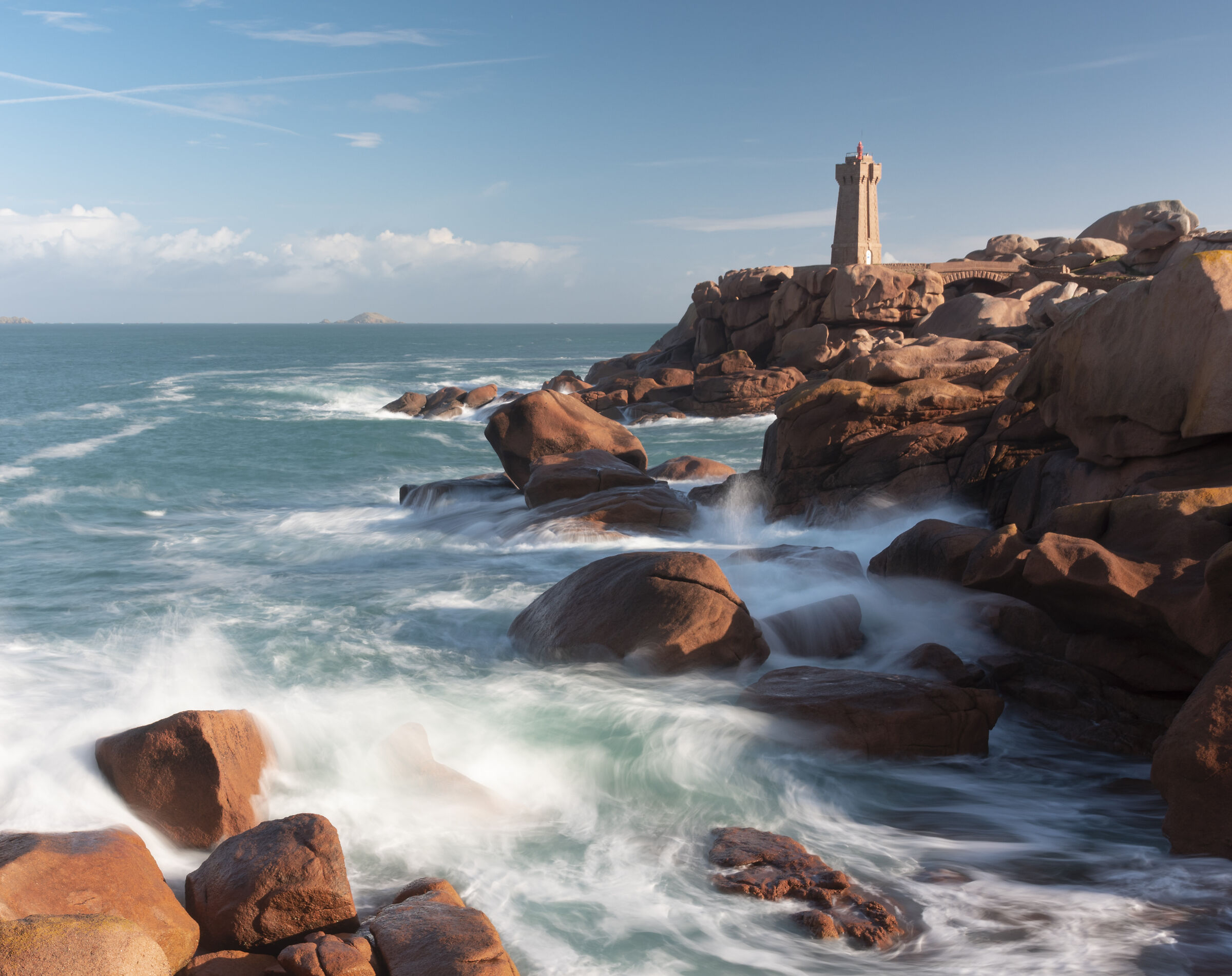 Il faro di Ploumanc'h il mattino dopo