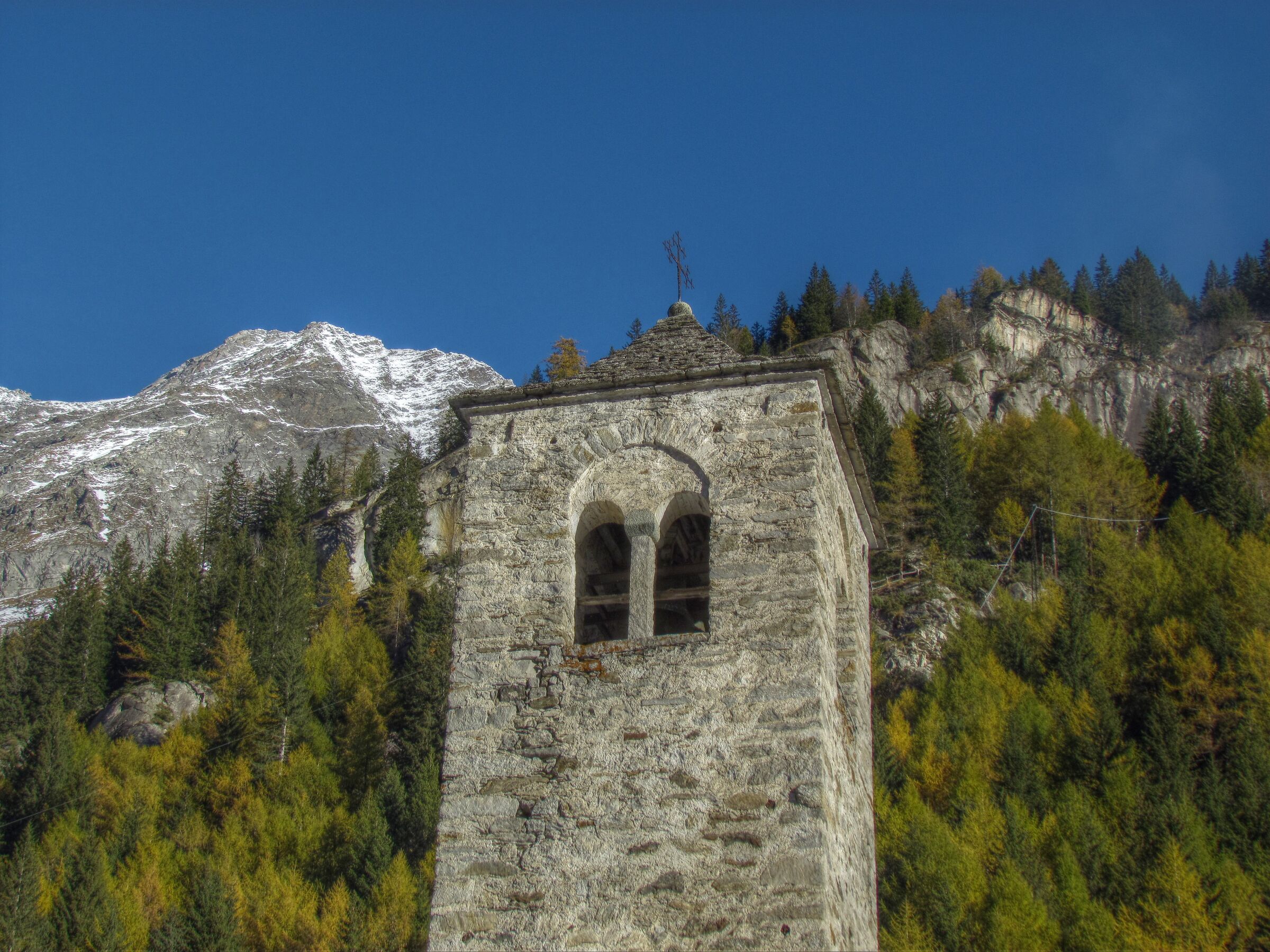 Bell tower of the Old Church of Macugnaga