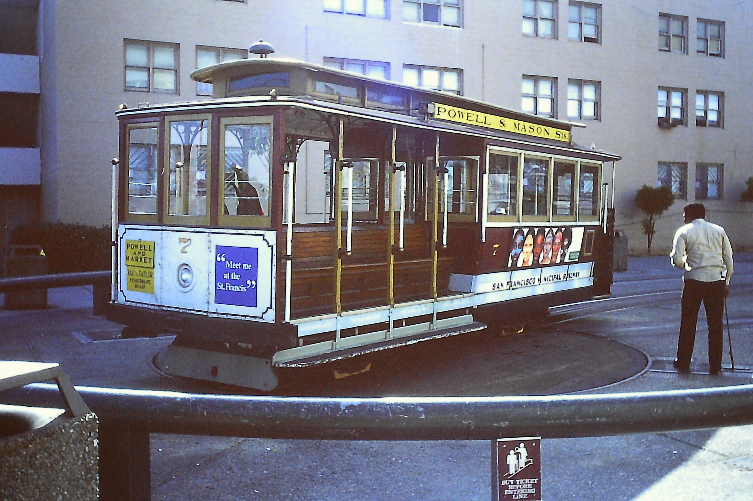 Operator rotating carriage in San Francisco