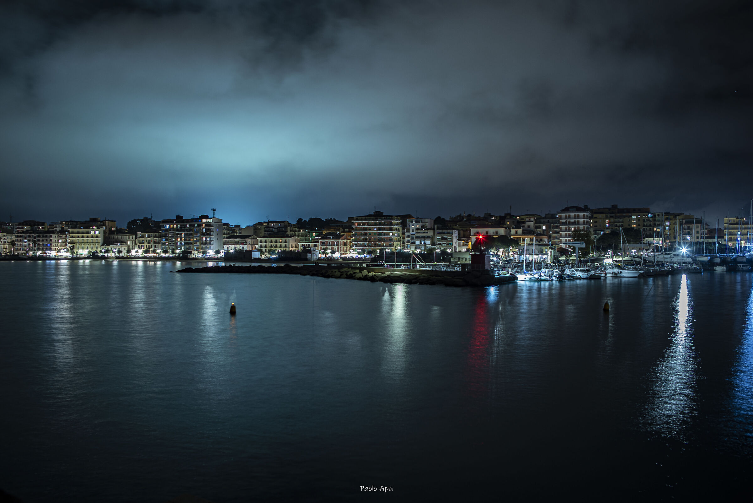Night skyline of Crotone