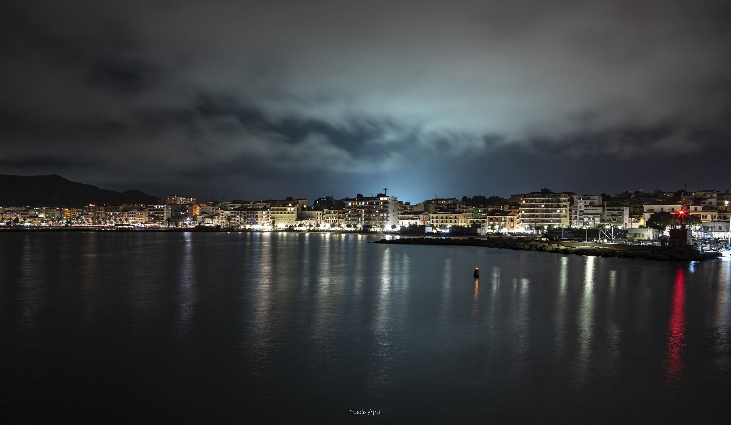 Night skyline of Crotone