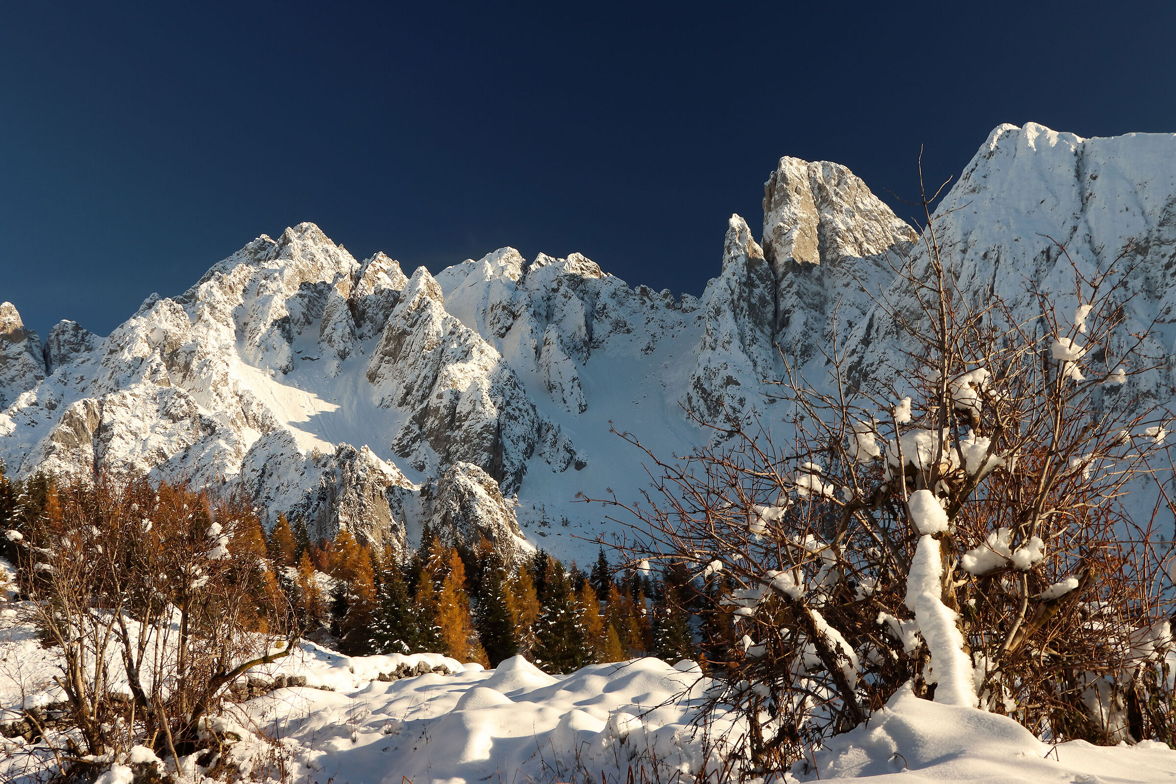 prima neve al Cimon della Bagozza