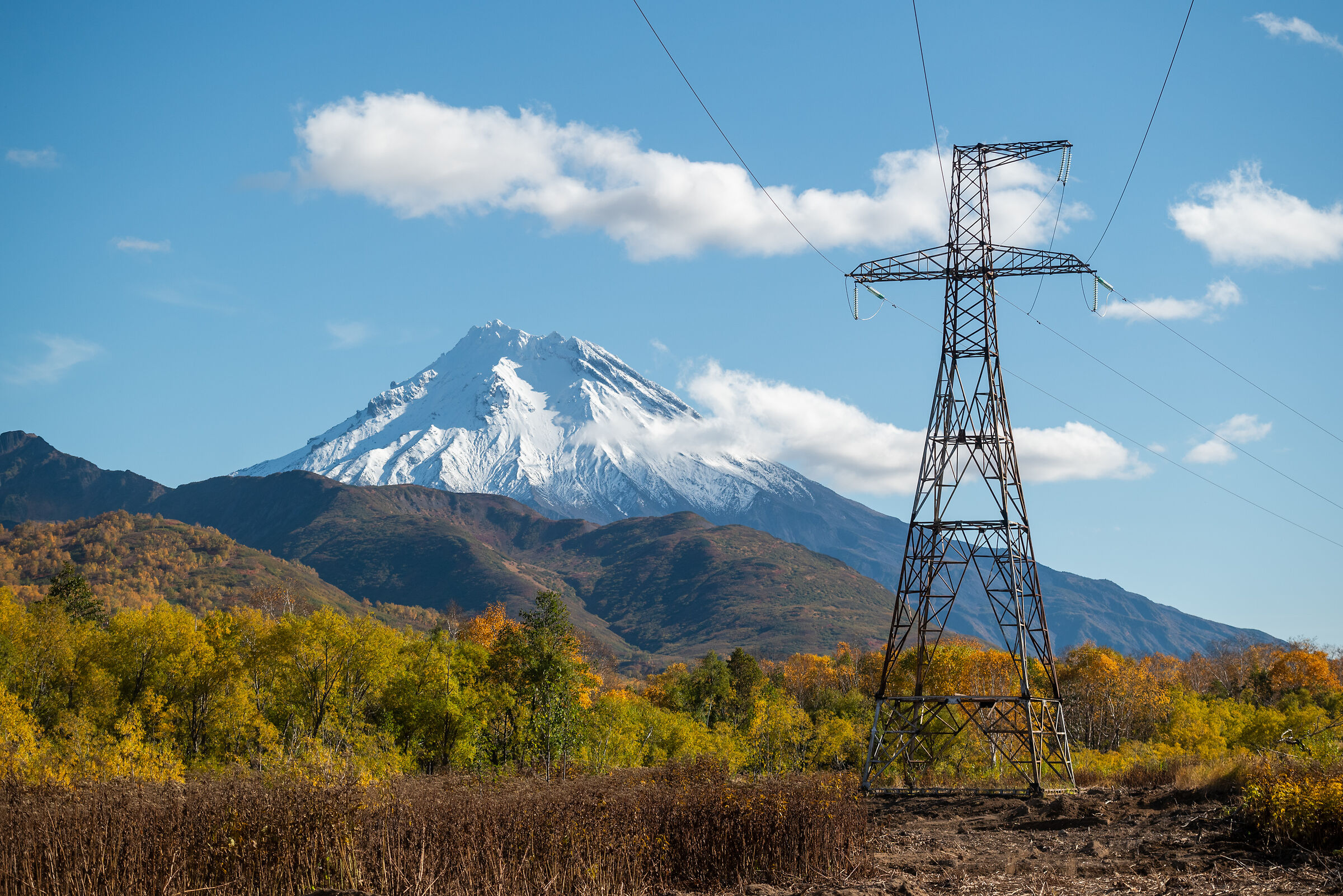 Autunno Kamchatka. Vulcano