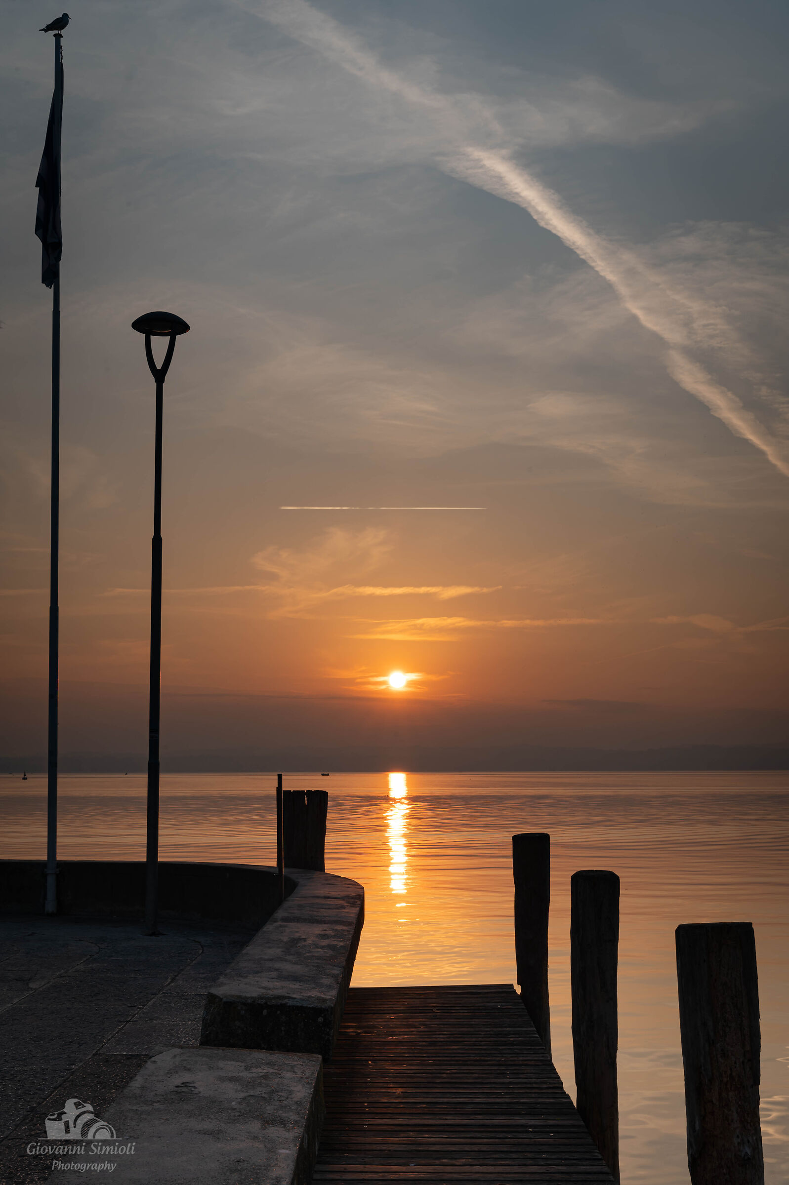 Tramonto a Sirmione sul lago di Garda