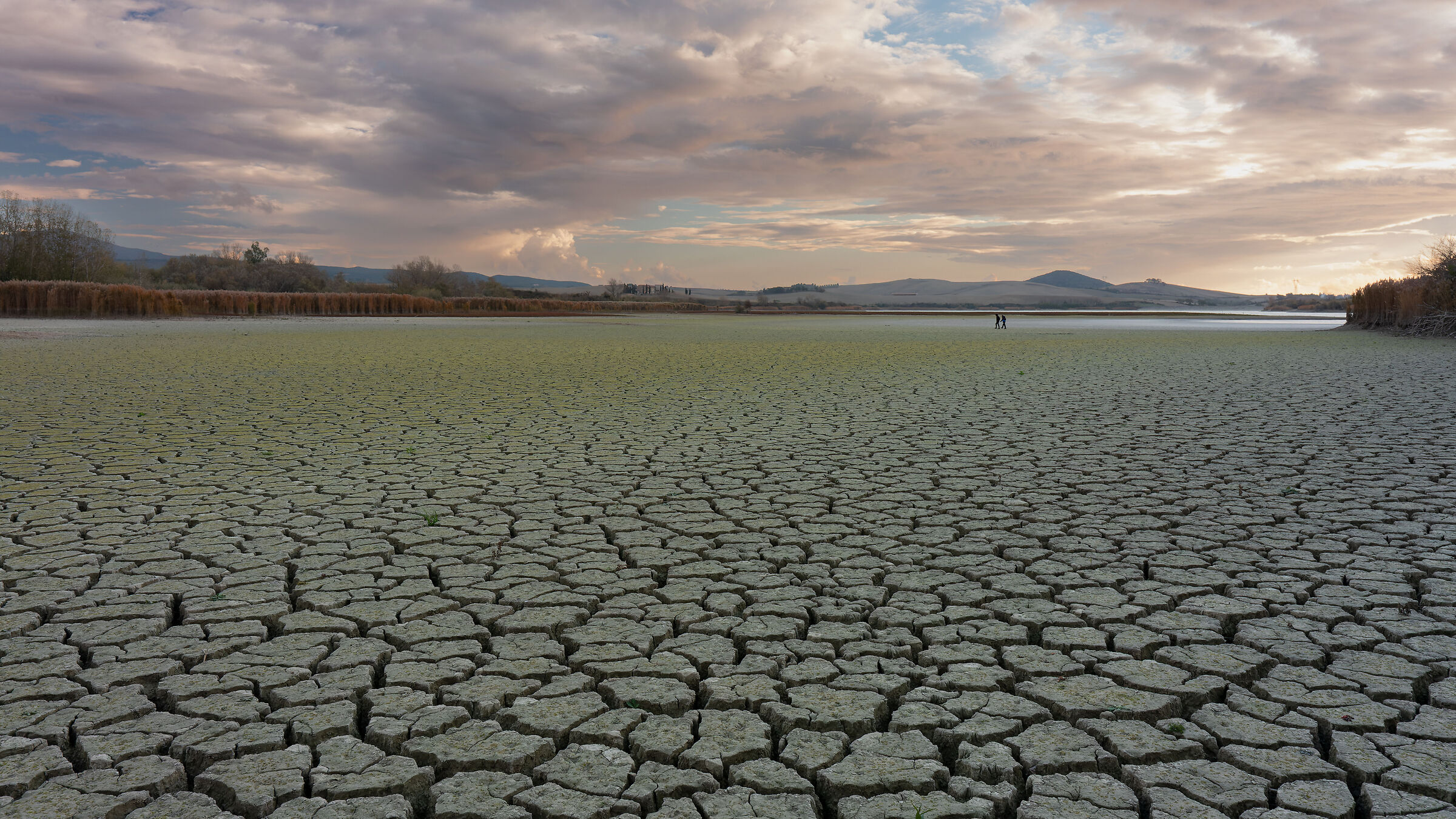 Sunset over Lake Santa Luce