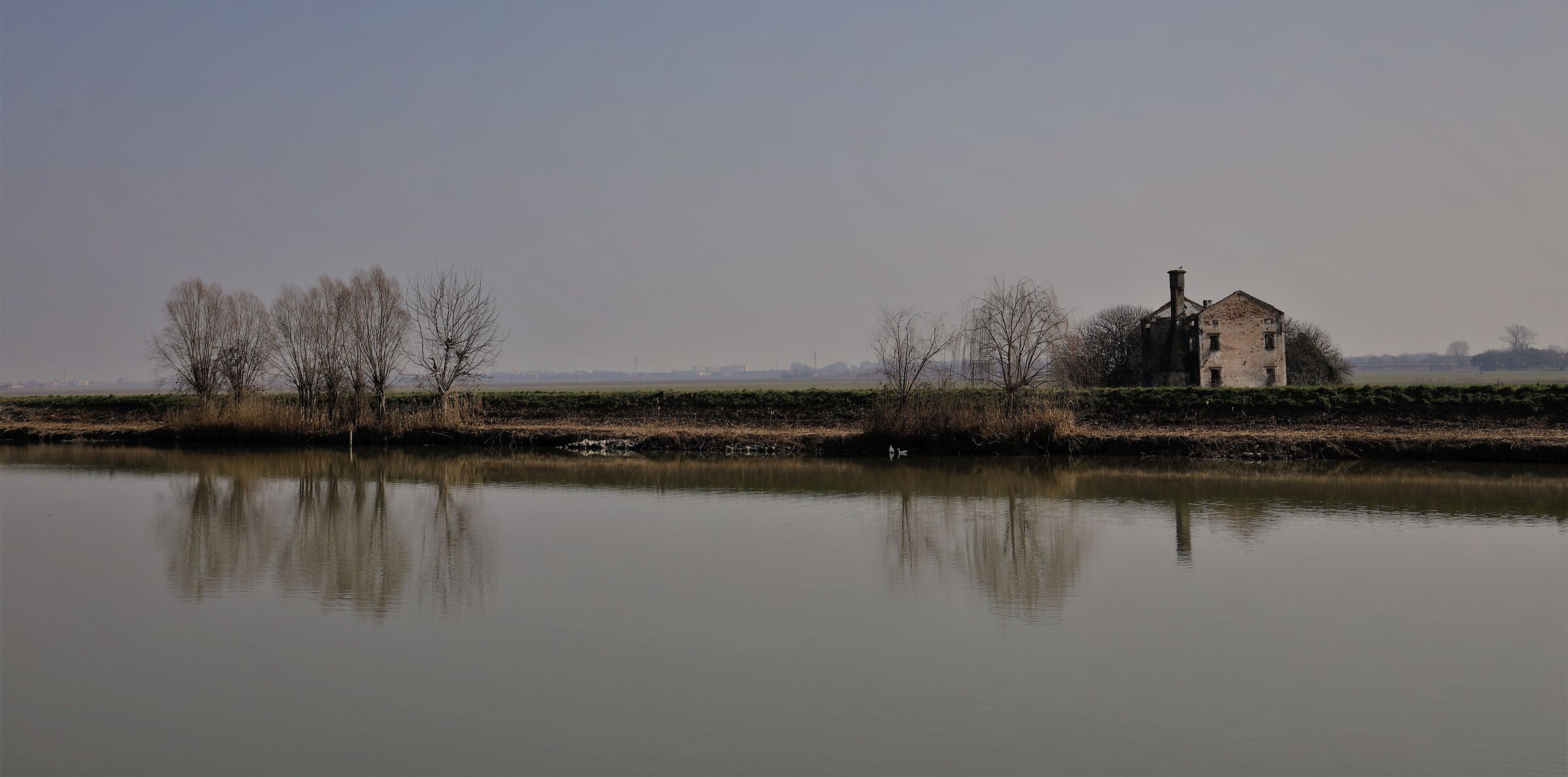 terre di bonifica, landscape between sky and water