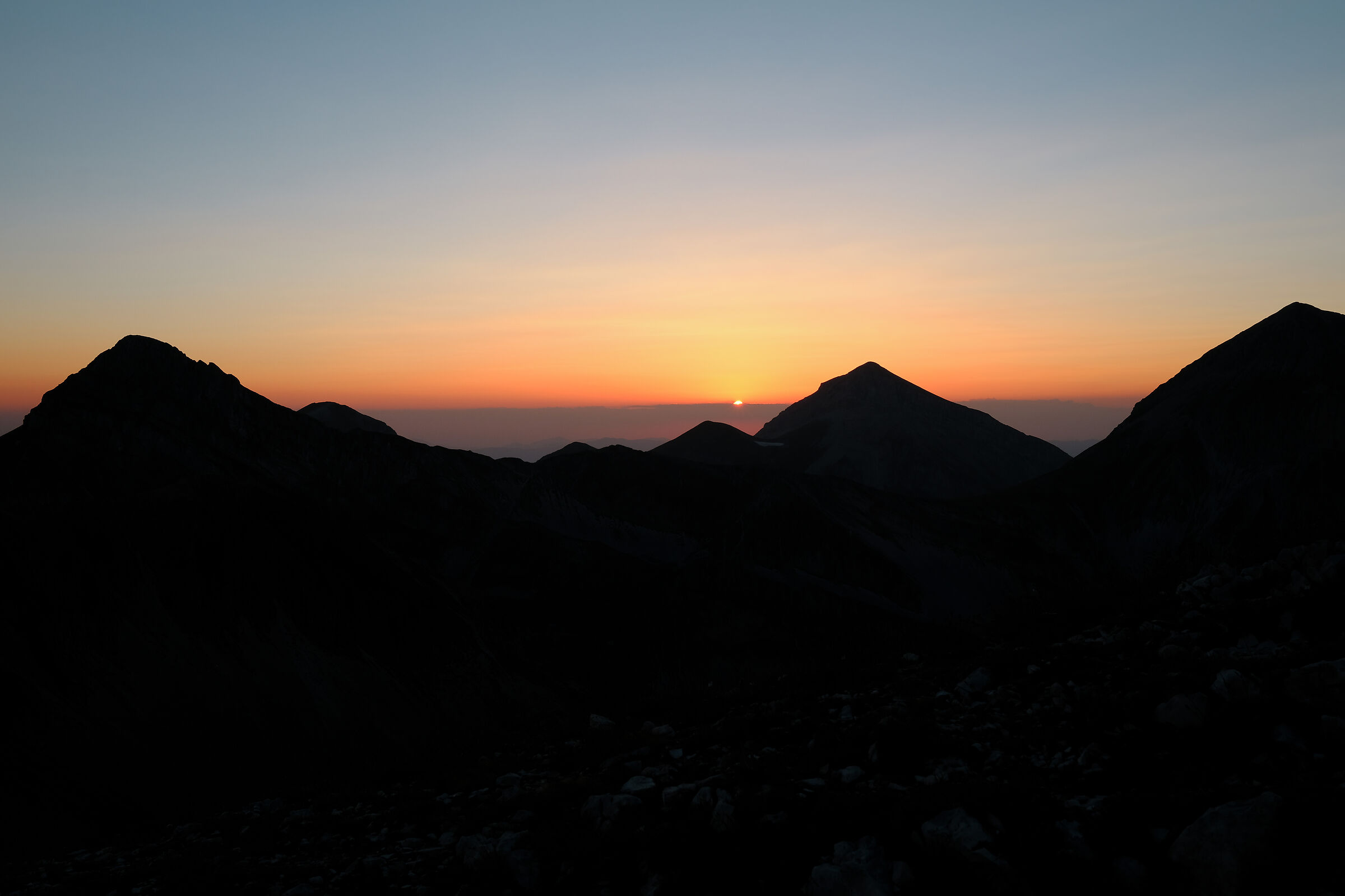 Sunset at 2912 meters