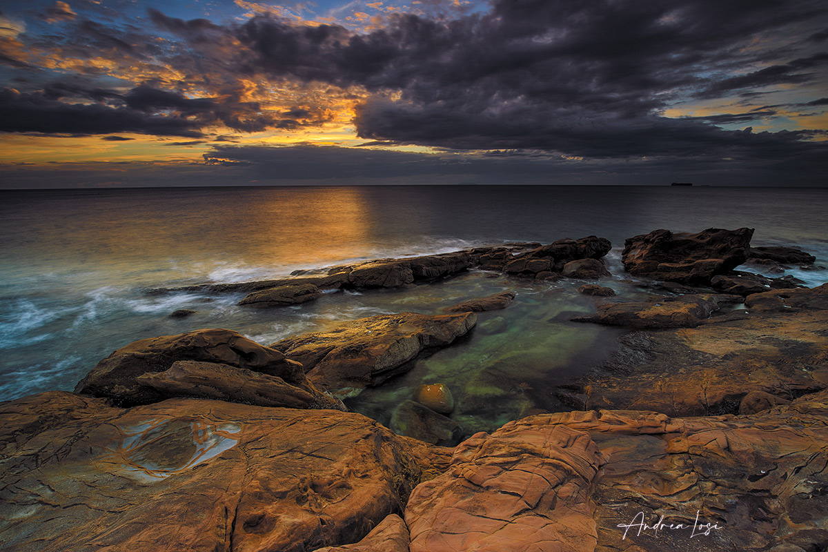 Sunset with black clouds...