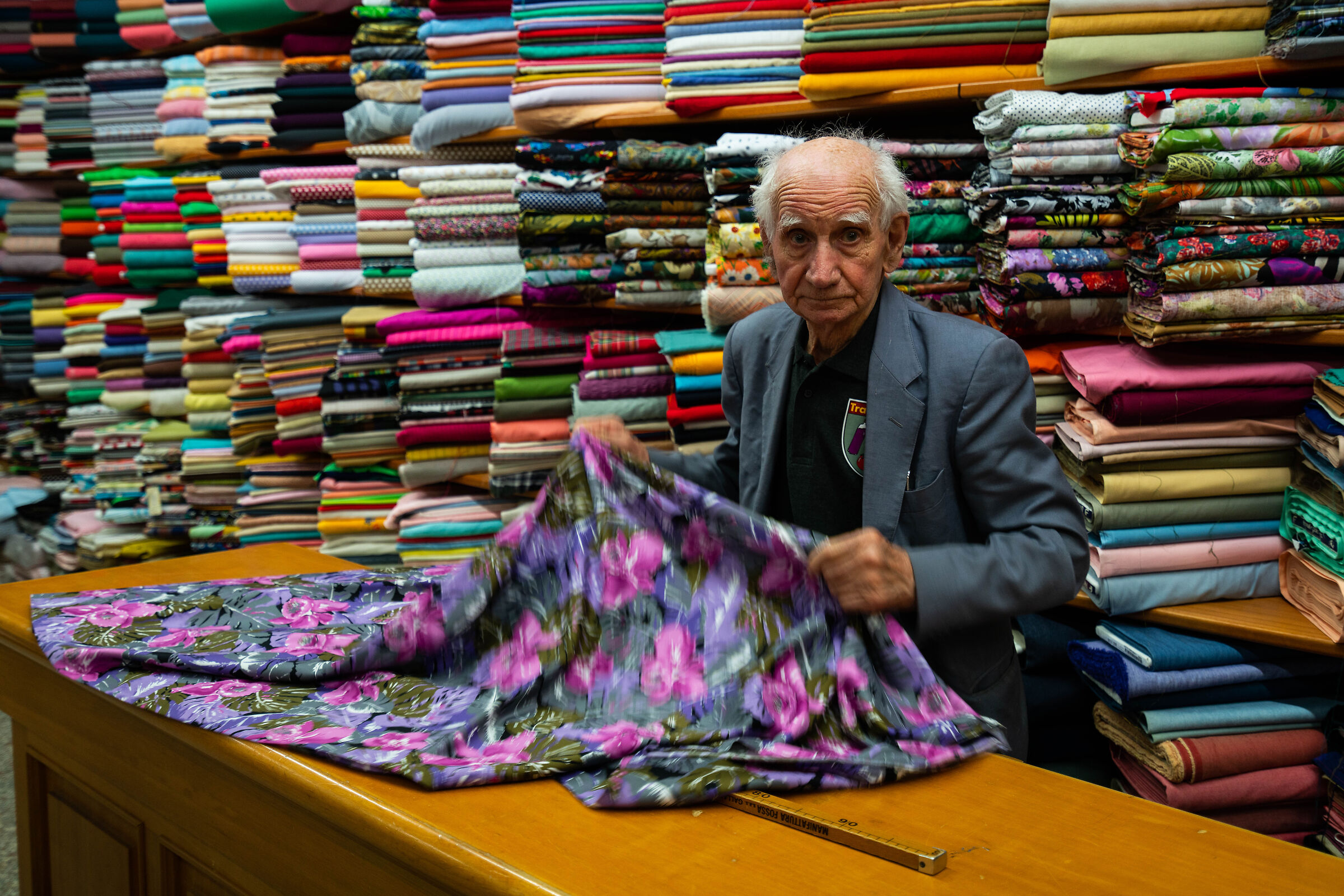 Oldest shopkeeper in Italy, 99 years old, in business