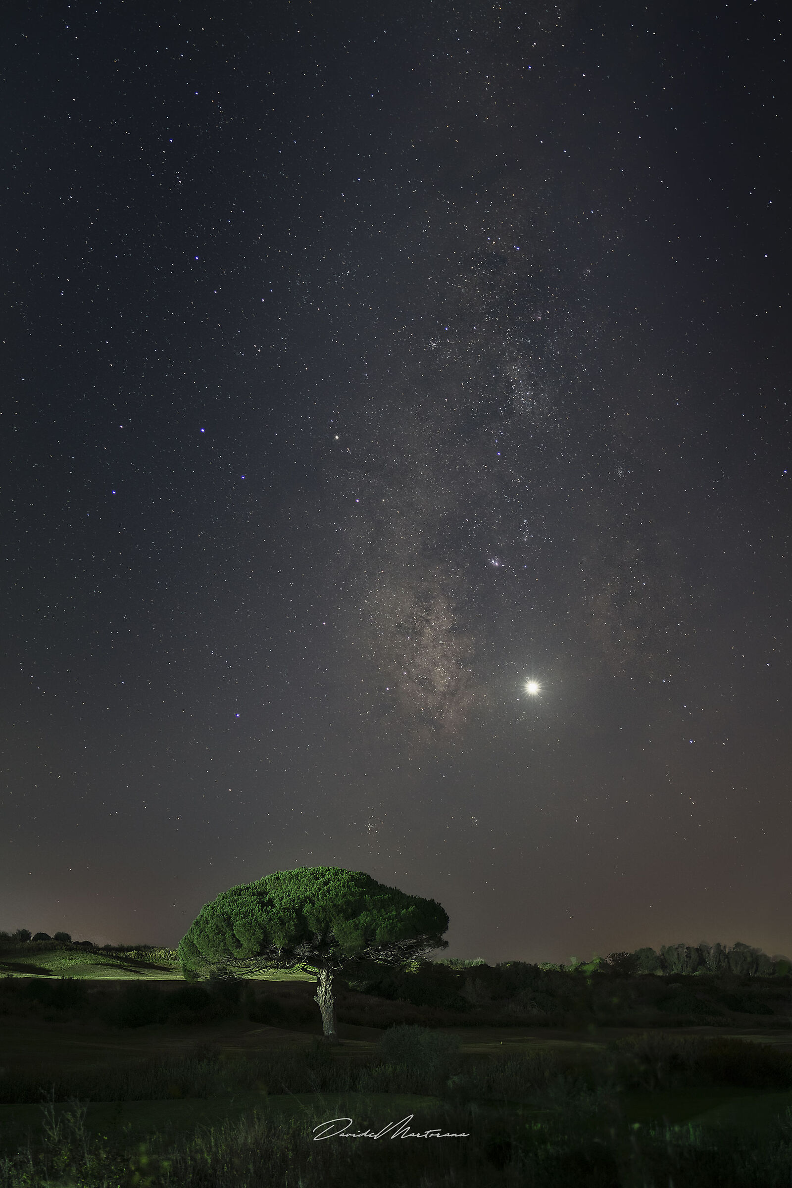 Venus and pa Milky Way