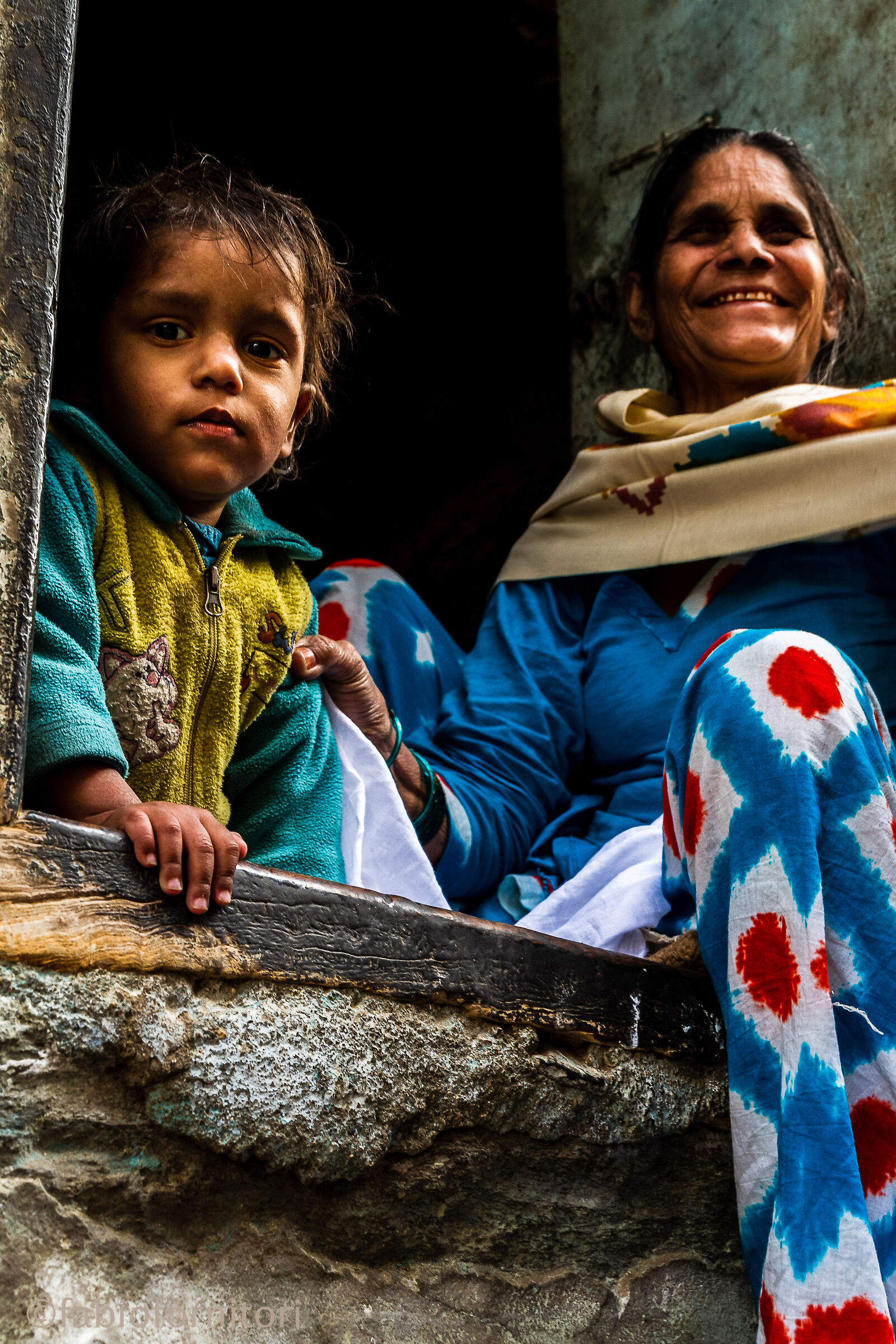 Udaipur woman and child, India 2013