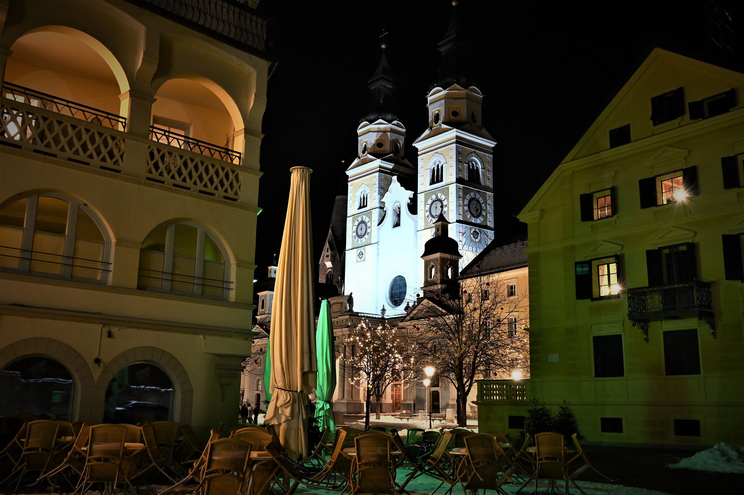 il Duomo di bressanone in notturna