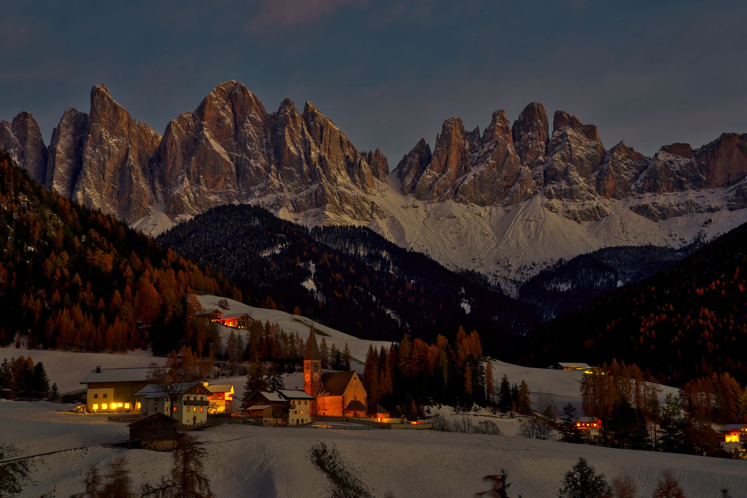 Val di Funes anticipo di inverno
