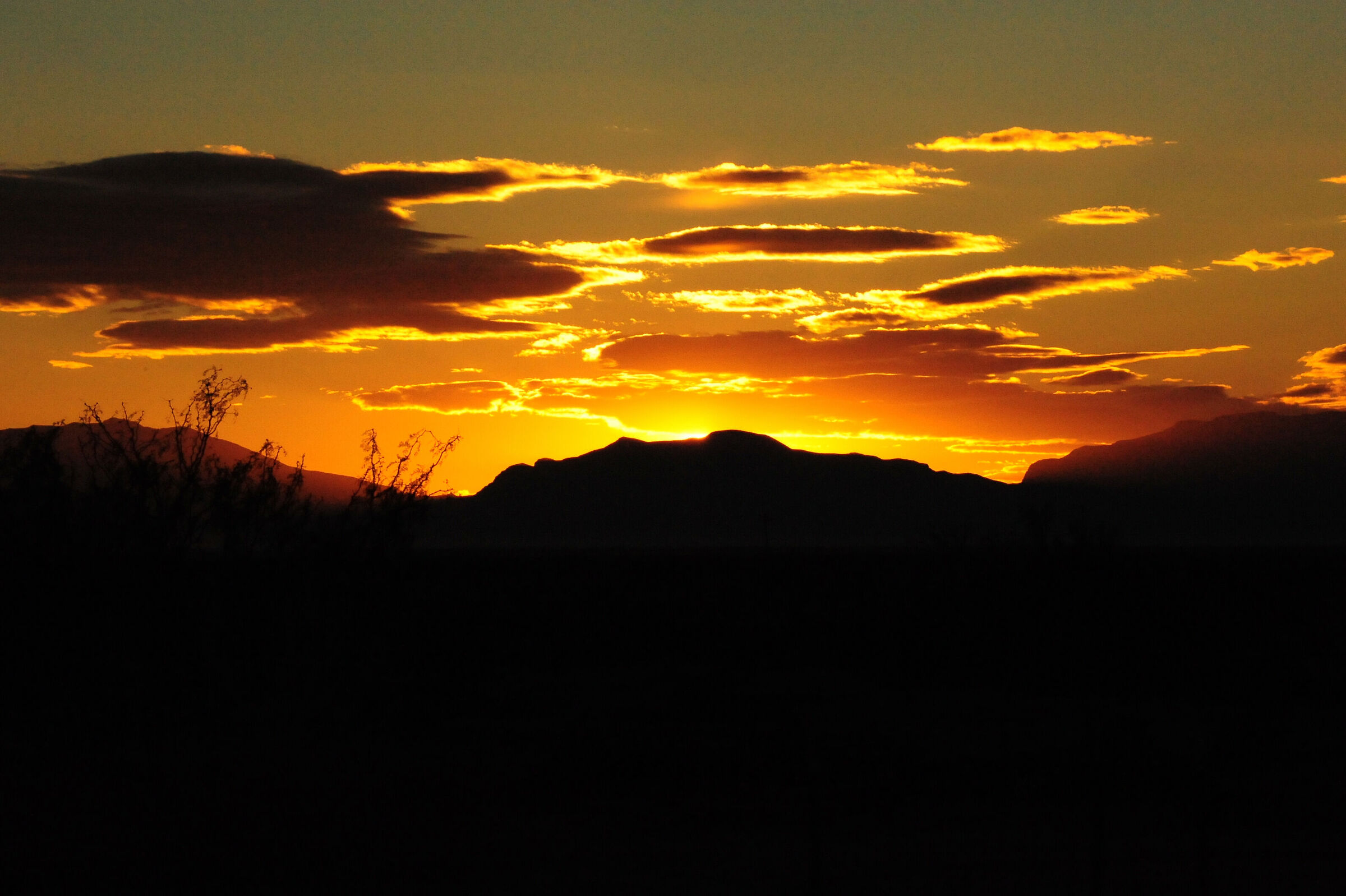 Sunset Tularosan Basin Nuovo Messico, Stati Uniti