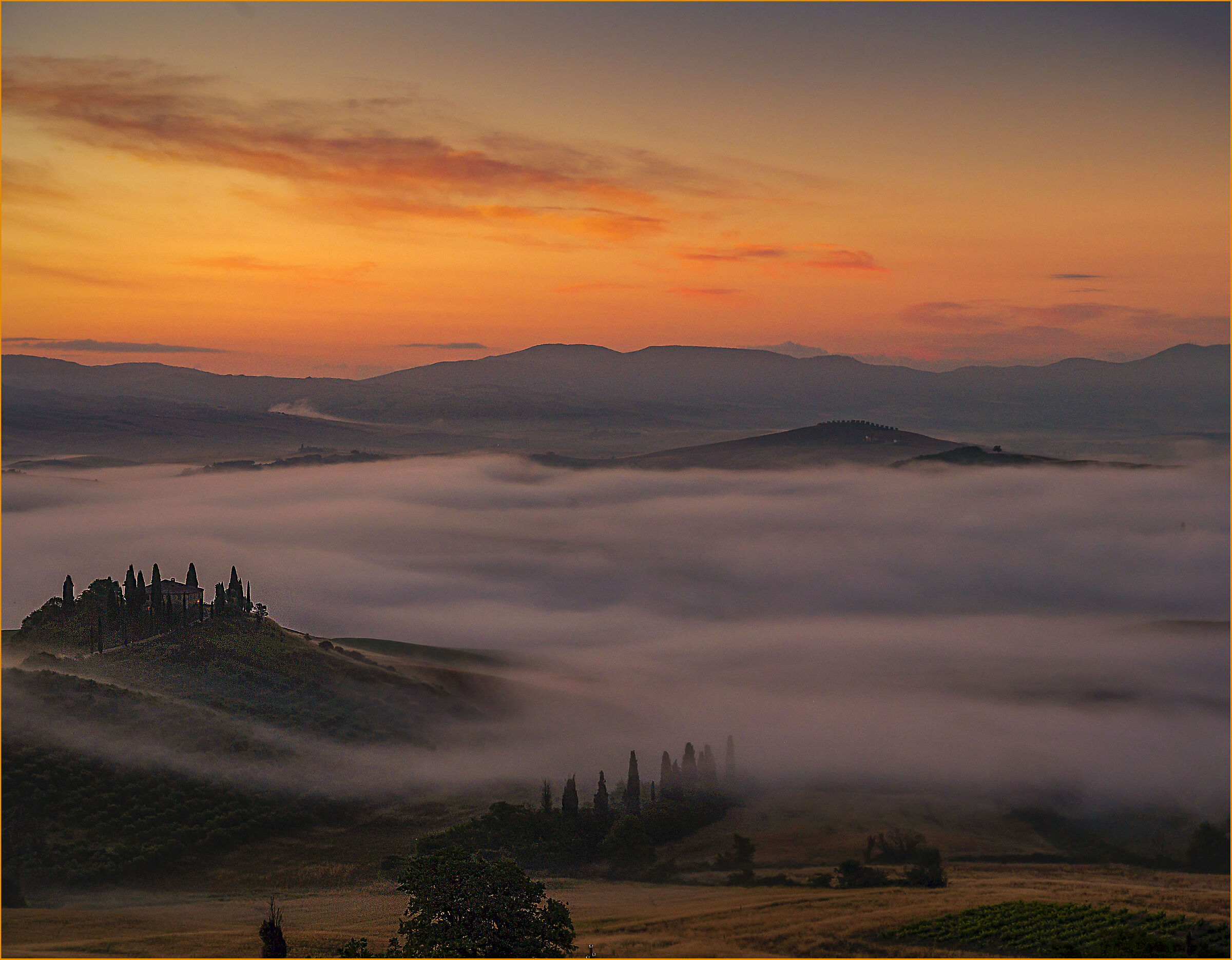 Val D'Orcia, una mattina.