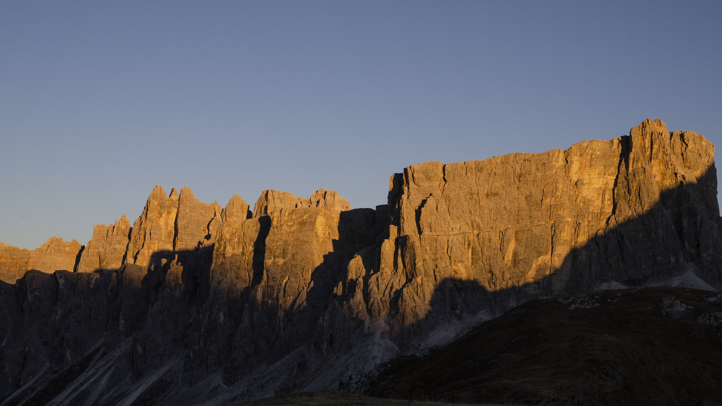 Sunset over the Giau Pass