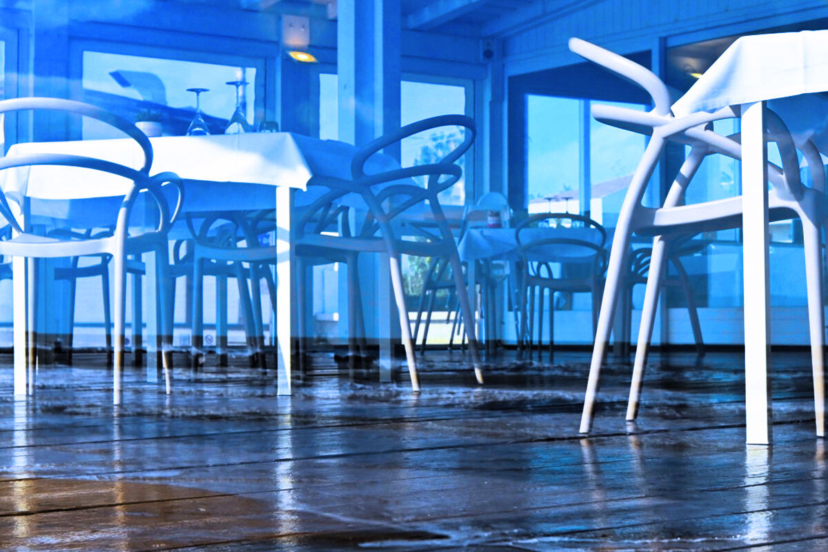 A restaurant by the sea