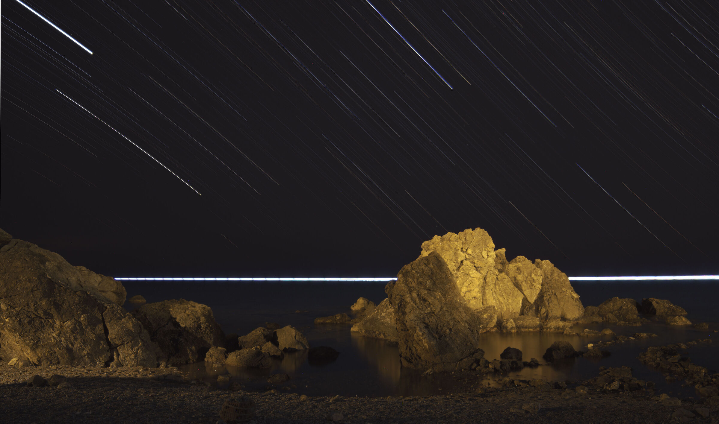 Star Trails dallo scoglio della ballerina