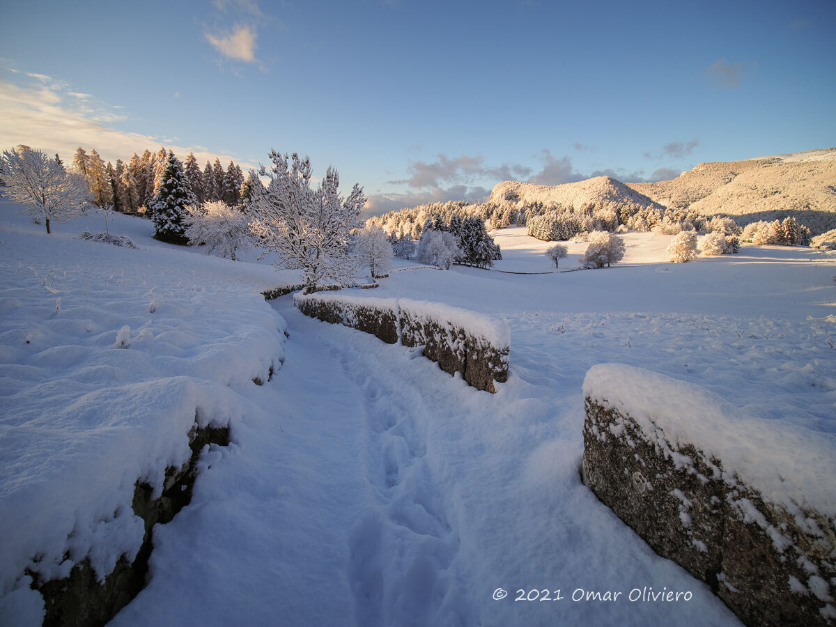 First snow in Tonezza del Cimone