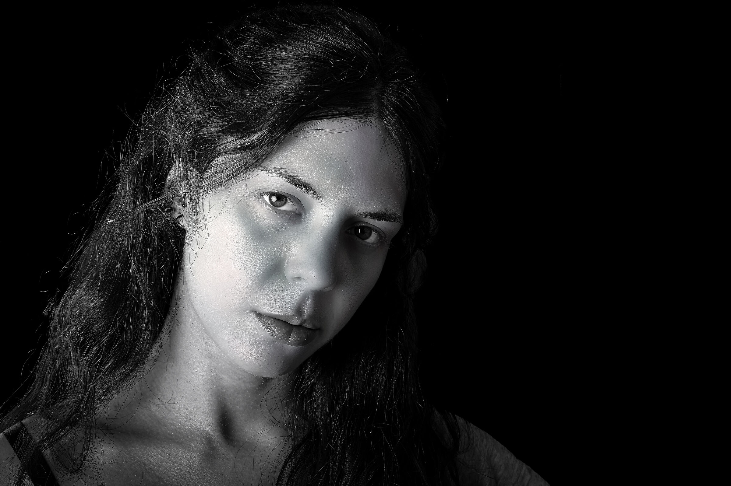 Liz black and white portrait