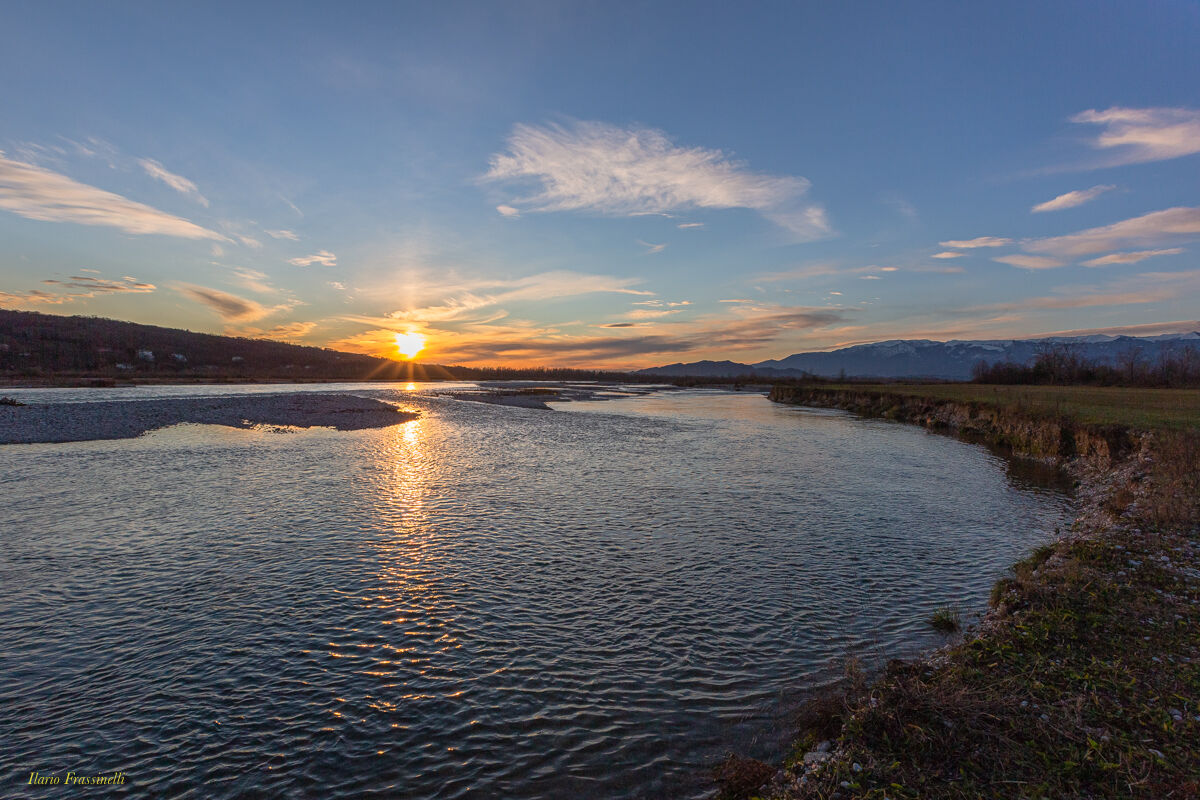 Tramonto sul f.Piave
