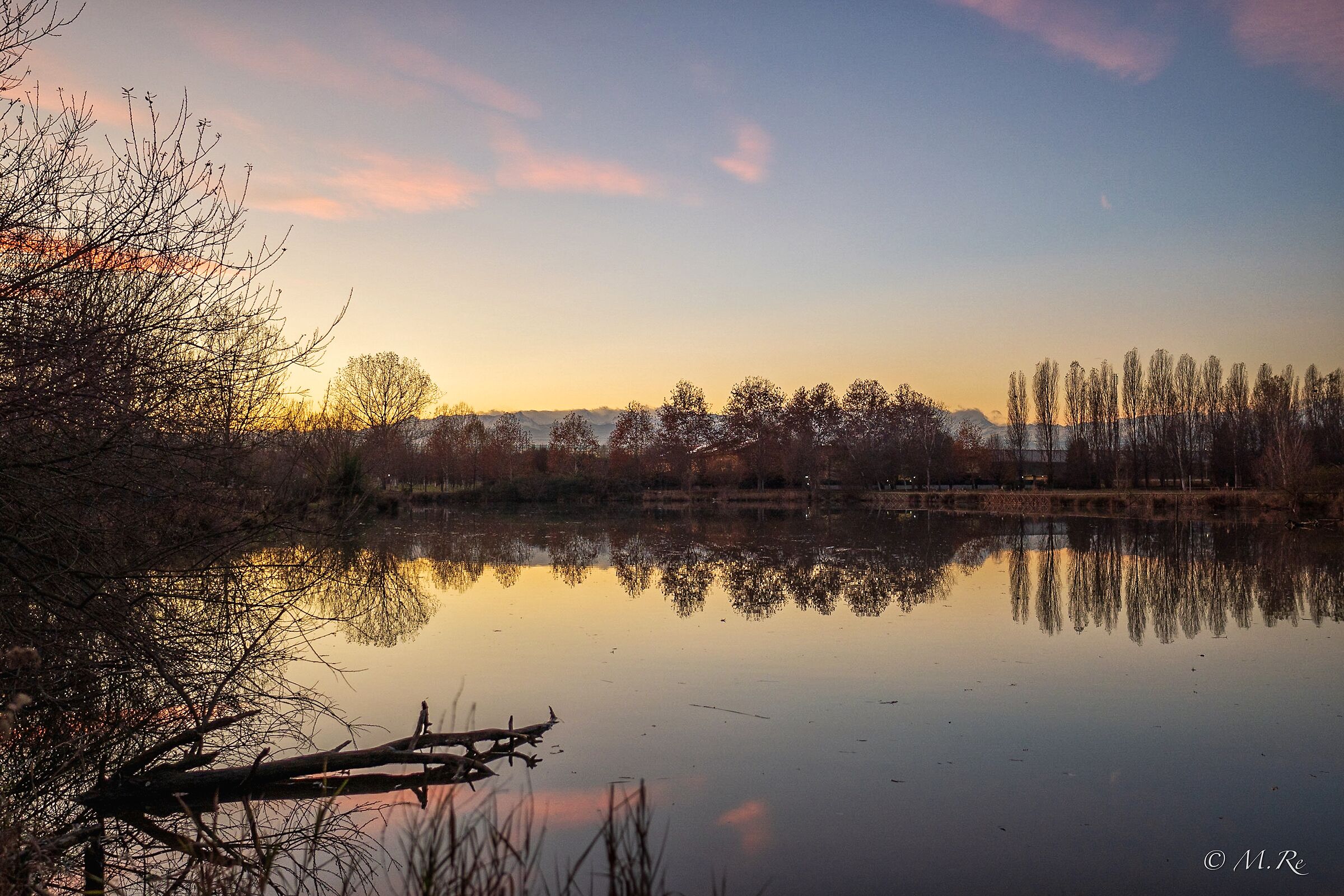Laghetto al tramonto