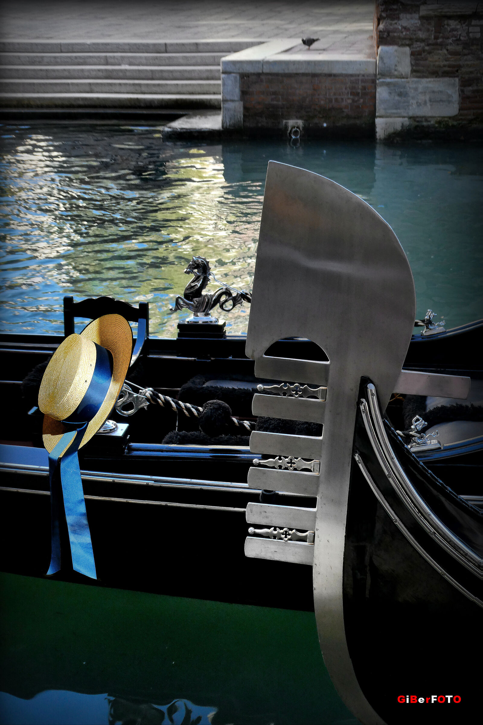 Gondola and Gondolier in ... stop