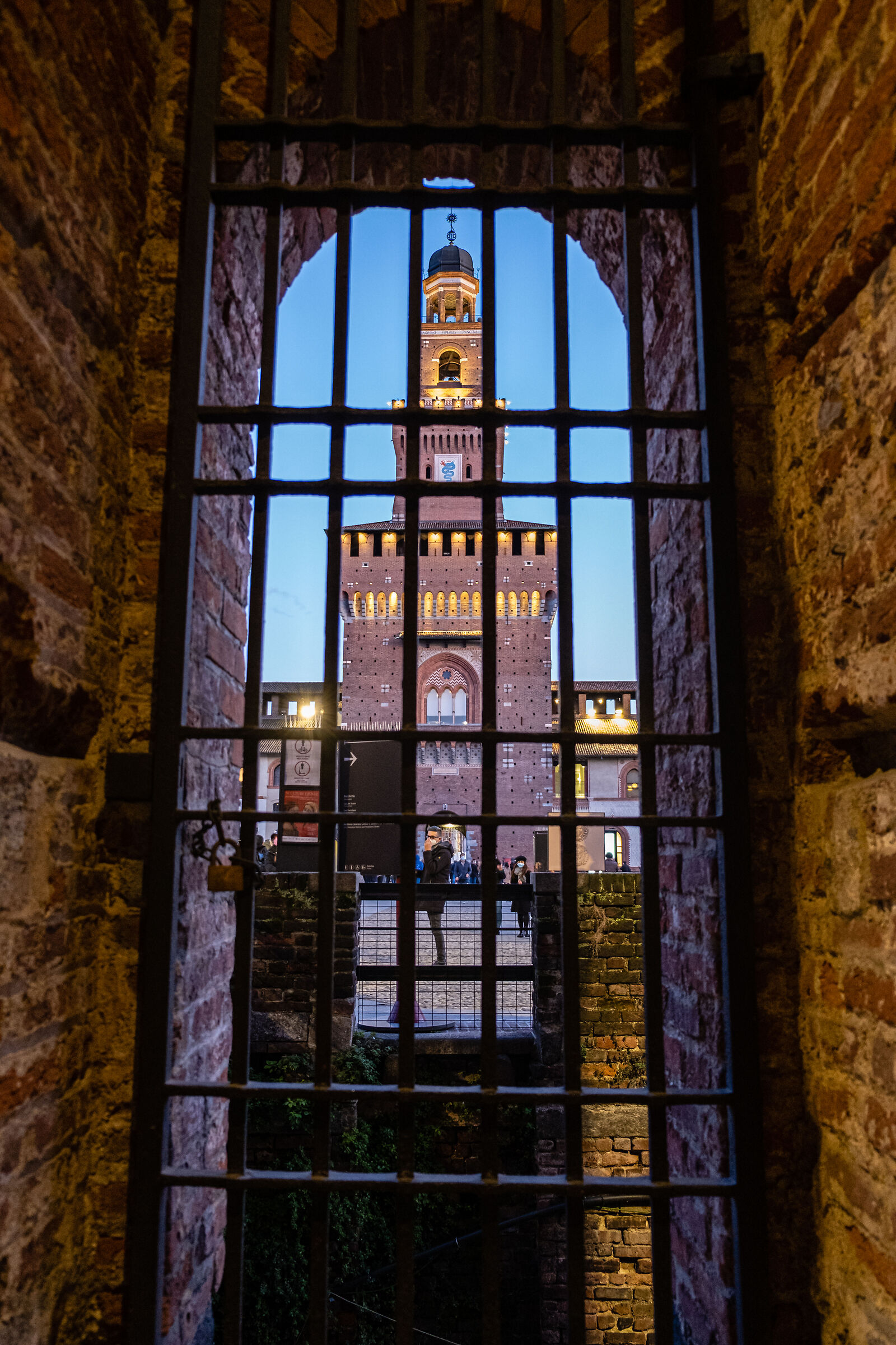 Castello Sforzesco behind bars - Milan